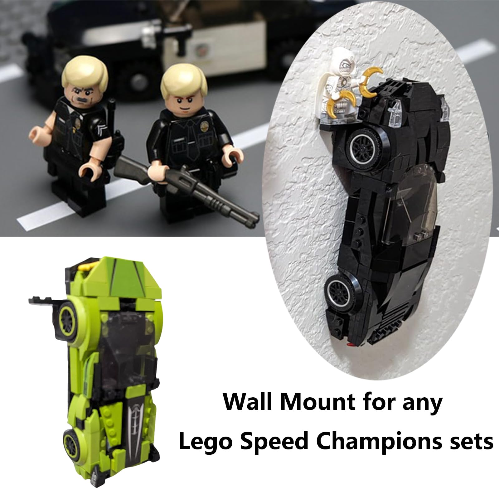 Foto 4 pulgar | Soporte De Pared Para Lego Speed Champions Sets Teyouyi, 24 Unidades, Negro - Venta Internacional.