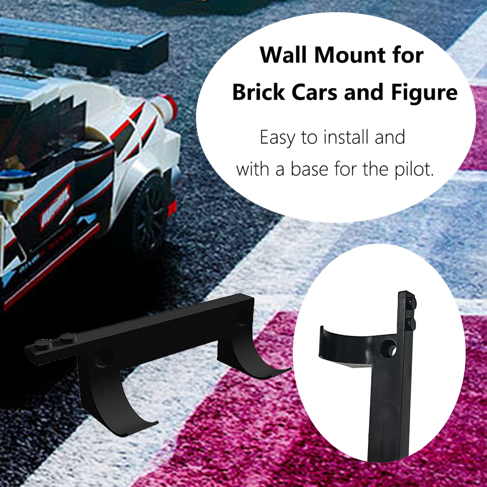 Foto 5 pulgar | Soporte De Pared Para Lego Speed Champions Sets Teyouyi, 24 Unidades, Negro - Venta Internacional.
