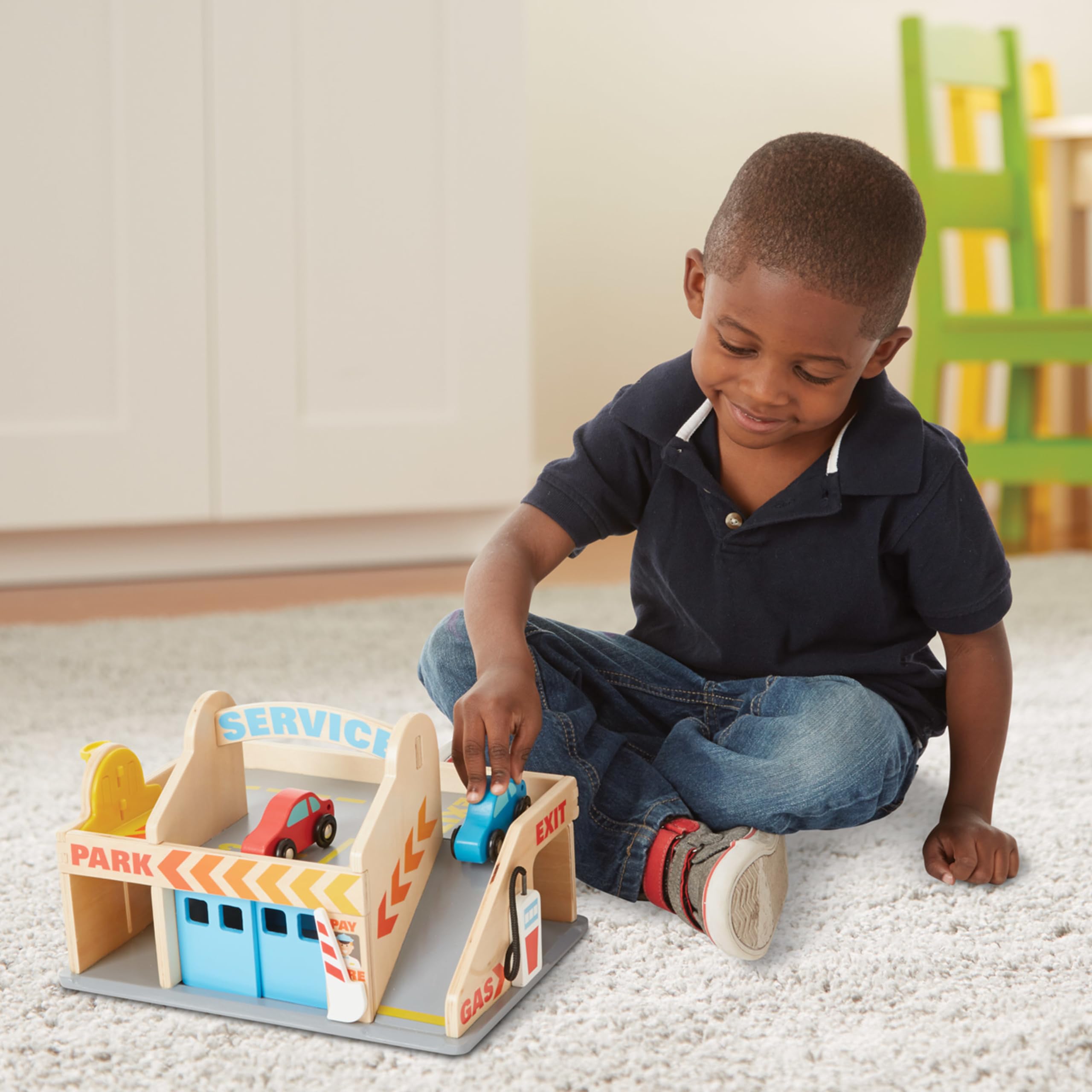 Foto 7 | Estación De Servicio De Estacionamiento Melissa & Doug Con 2 Autos - Venta Internacional.