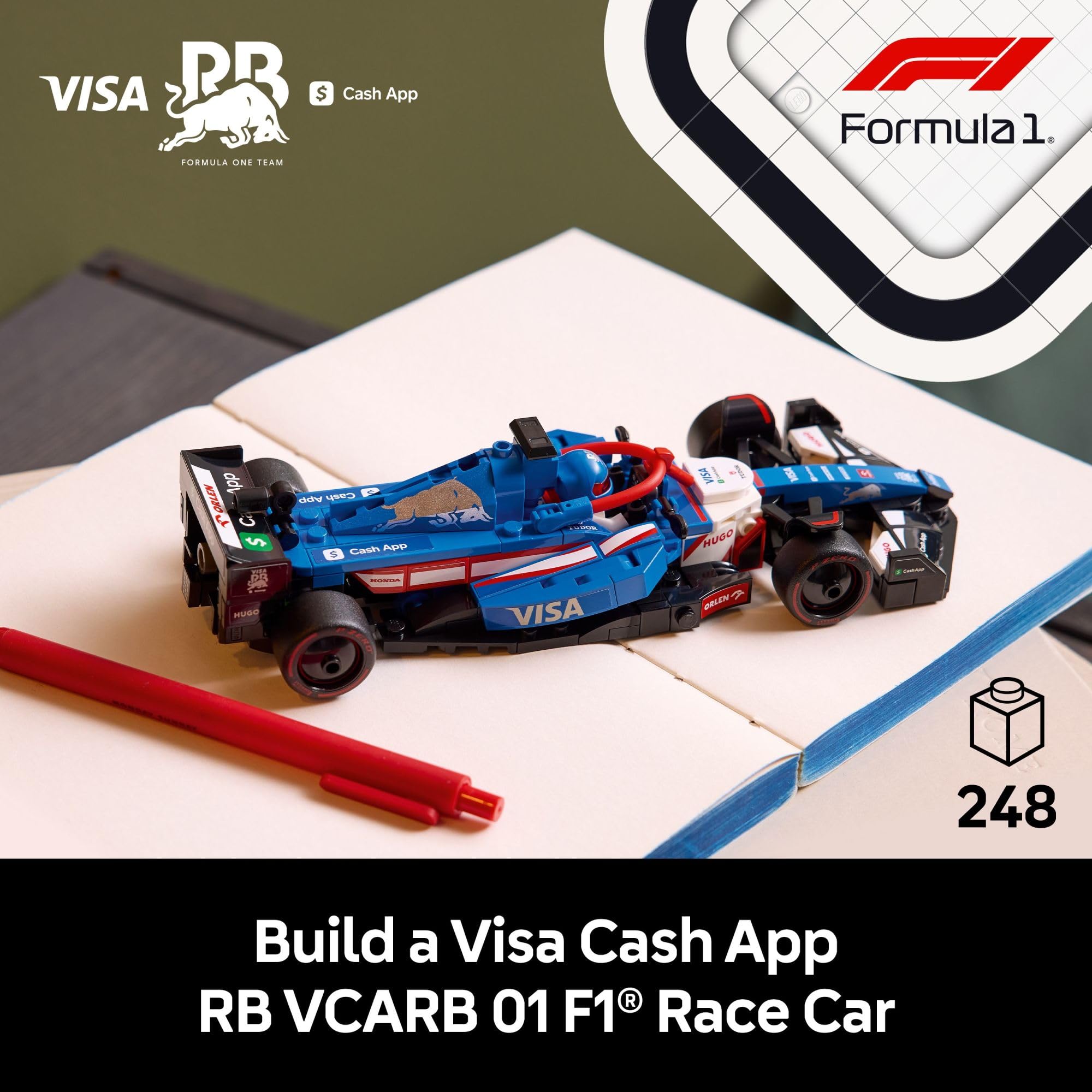 Foto 3 pulgar | Set De Construcción Lego Speed Champions Visa Cash App Rb Vcarb 01 F1 Race Car 77246 - Venta Internacional.