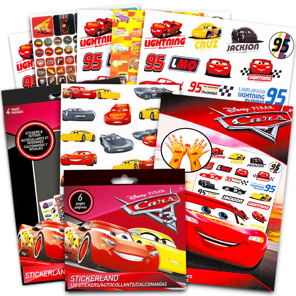 Paquete Para Fiestas, Pegatinas Y Tatuajes De Coches De Disney/pixar - Venta Internacional.