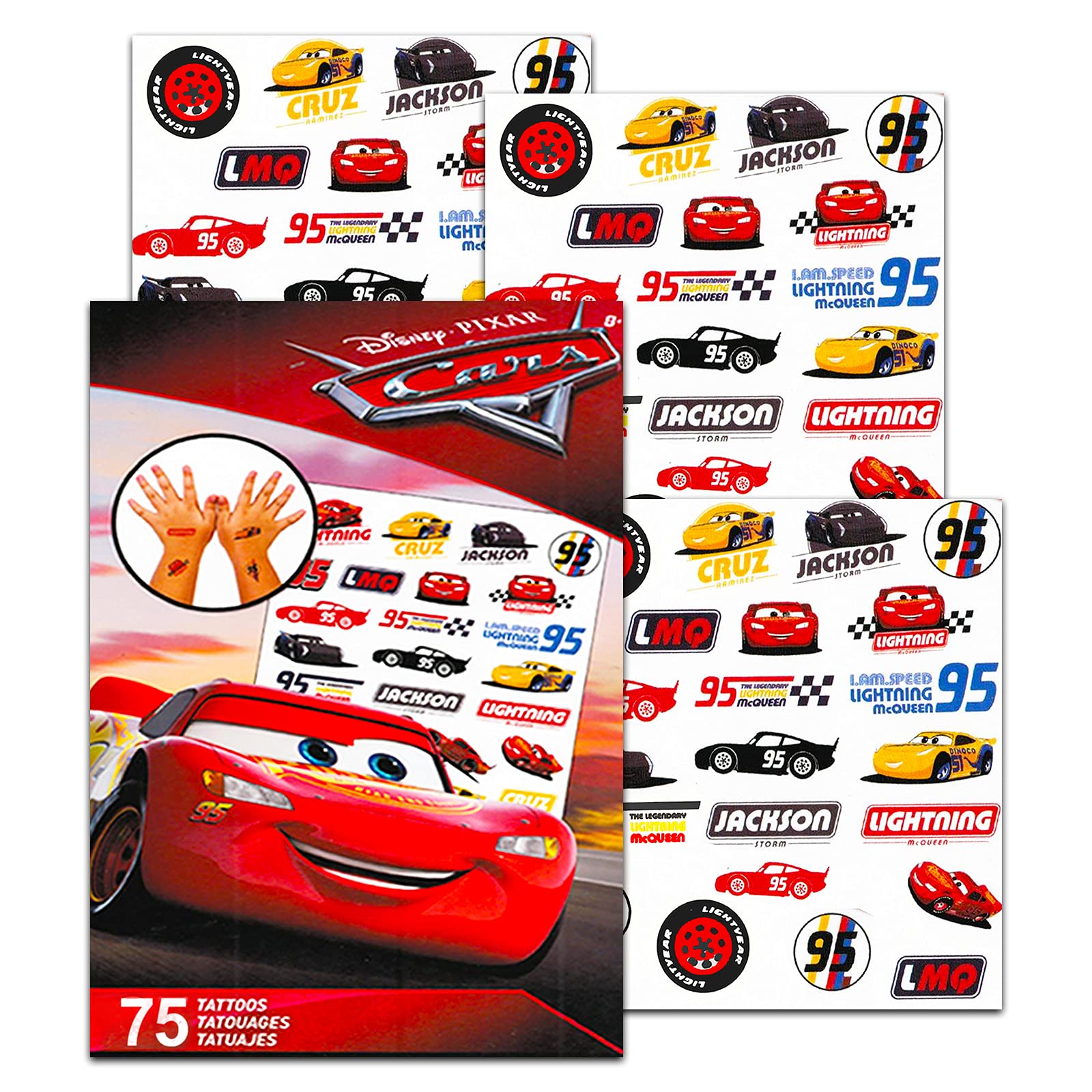 Foto 4 pulgar | Paquete Para Fiestas, Pegatinas Y Tatuajes De Coches De Disney/pixar - Venta Internacional.