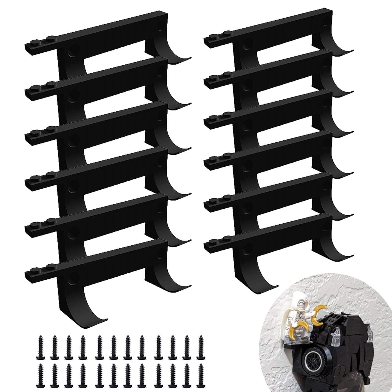 Foto 1 | Soporte De Pared Para Lego Speed Champions Teyouyi Black X12 - Venta Internacional.
