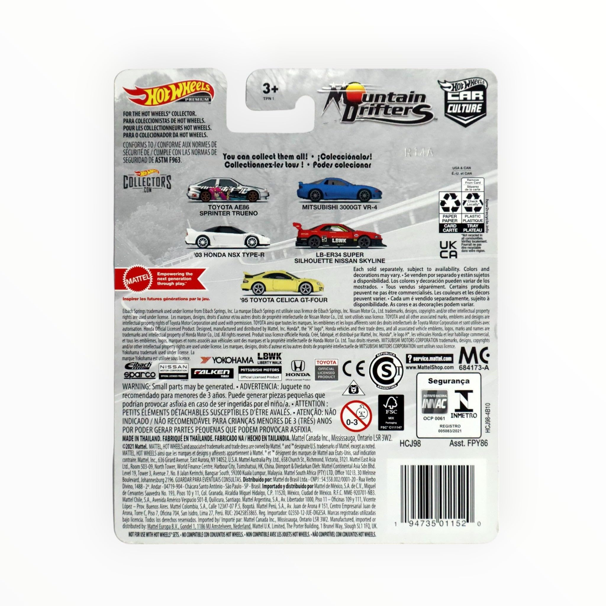 Foto 3 pulgar | Auto De Juguete Hot Wheels Mitsubishi 3000gt Vr Mountain Drifters - Venta Internacional.