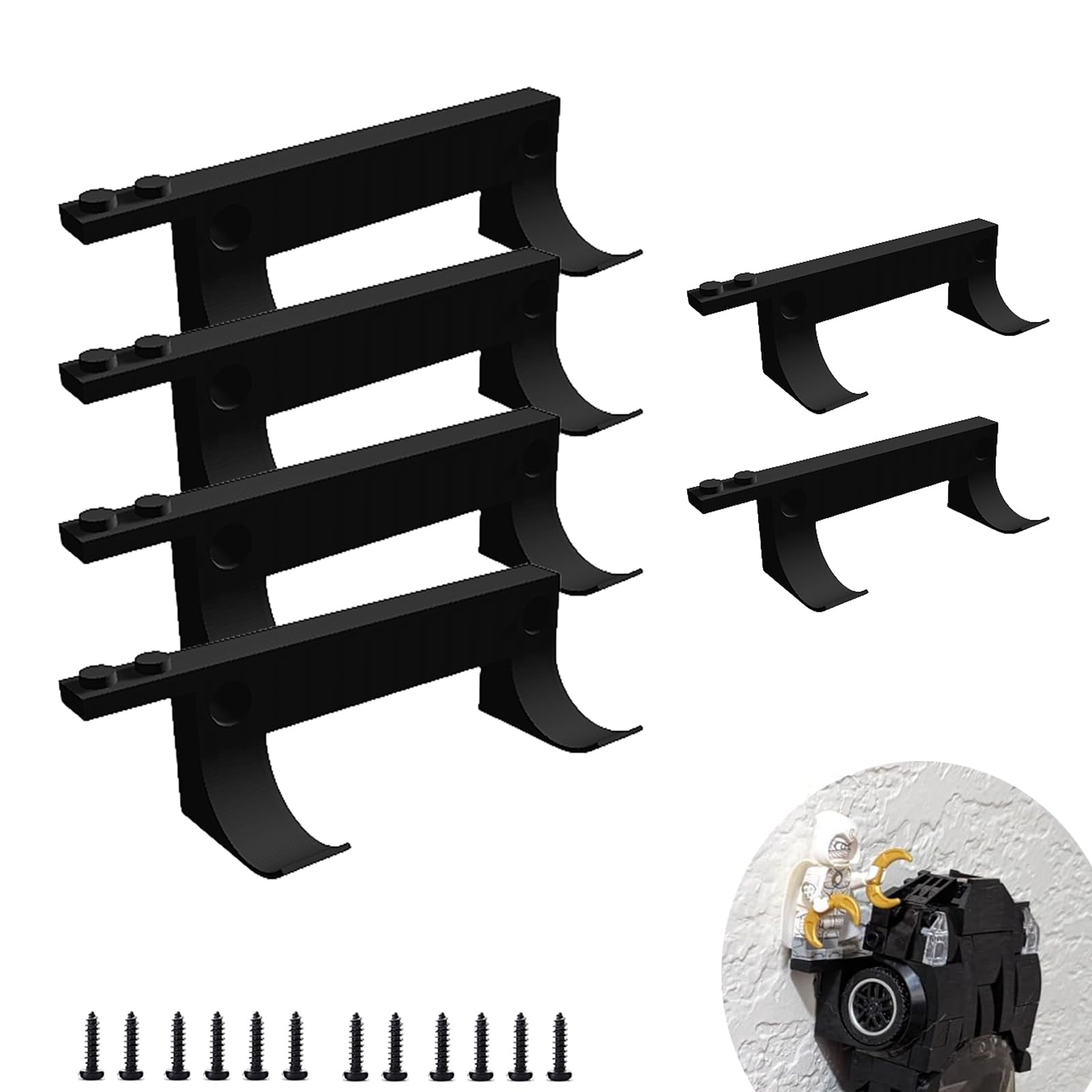 Foto 2 pulgar | Soporte De Pared Para Lego Speed Champions Teyouyi Negro (6 Unidades) - Venta Internacional.