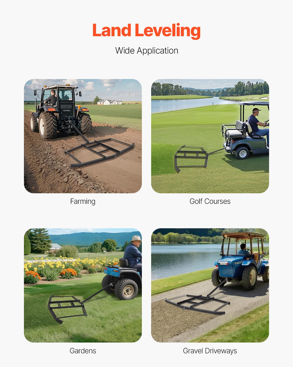 Foto 7 pulgar | Drag Harrow Vevor, 74 Cm De Ancho, Acero Q235, Para Vehículos Todo Terreno - Venta Internacional.