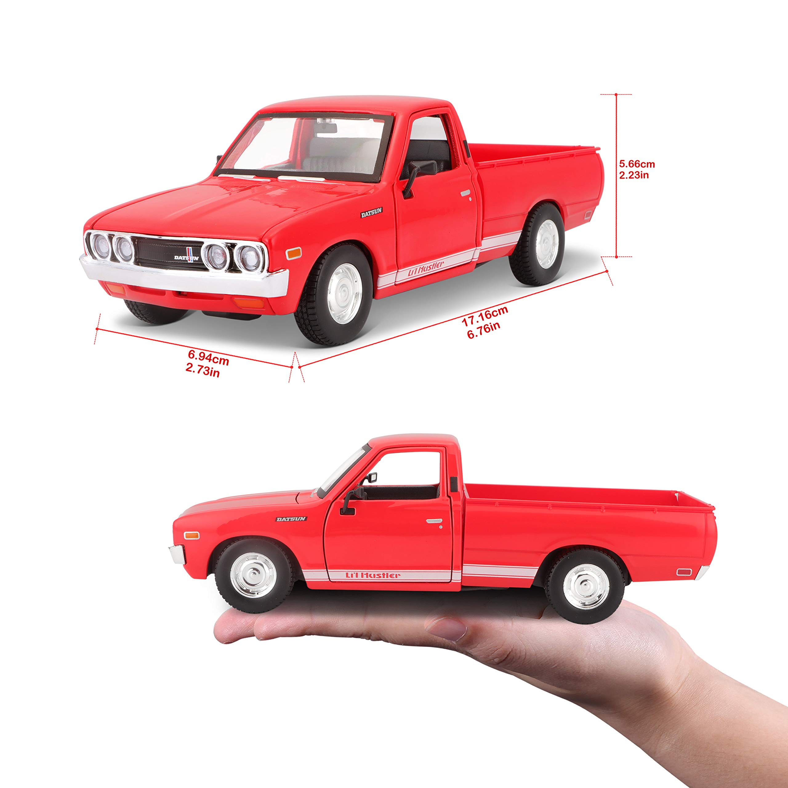 Foto 5 pulgar | Maqueta De Coche Maisto Datsun 620 Pickup 1973 Escala 1:24 Rojo - Venta Internacional.