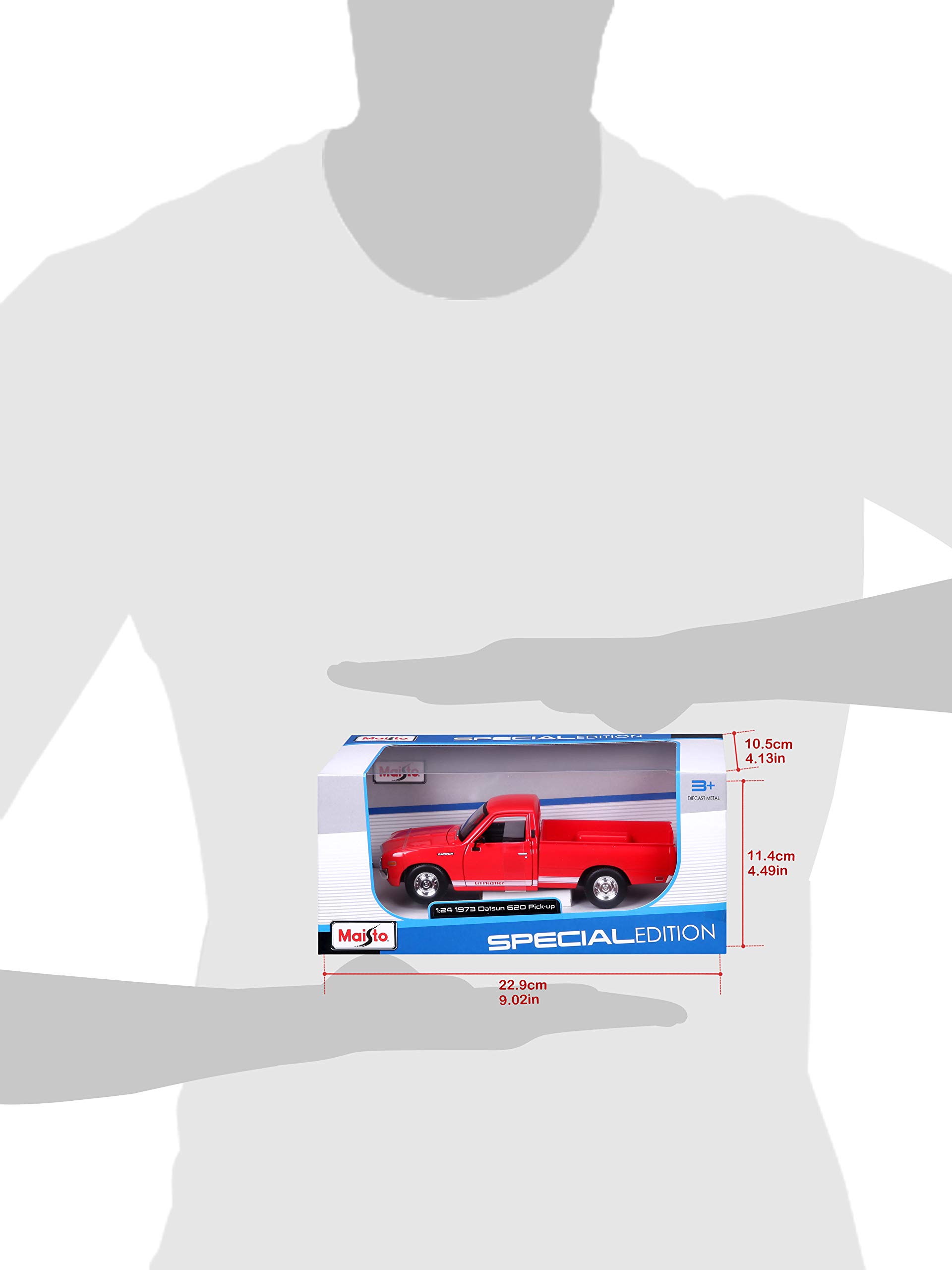 Foto 6 | Maqueta De Coche Maisto Datsun 620 Pickup 1973 Escala 1:24 Rojo - Venta Internacional.