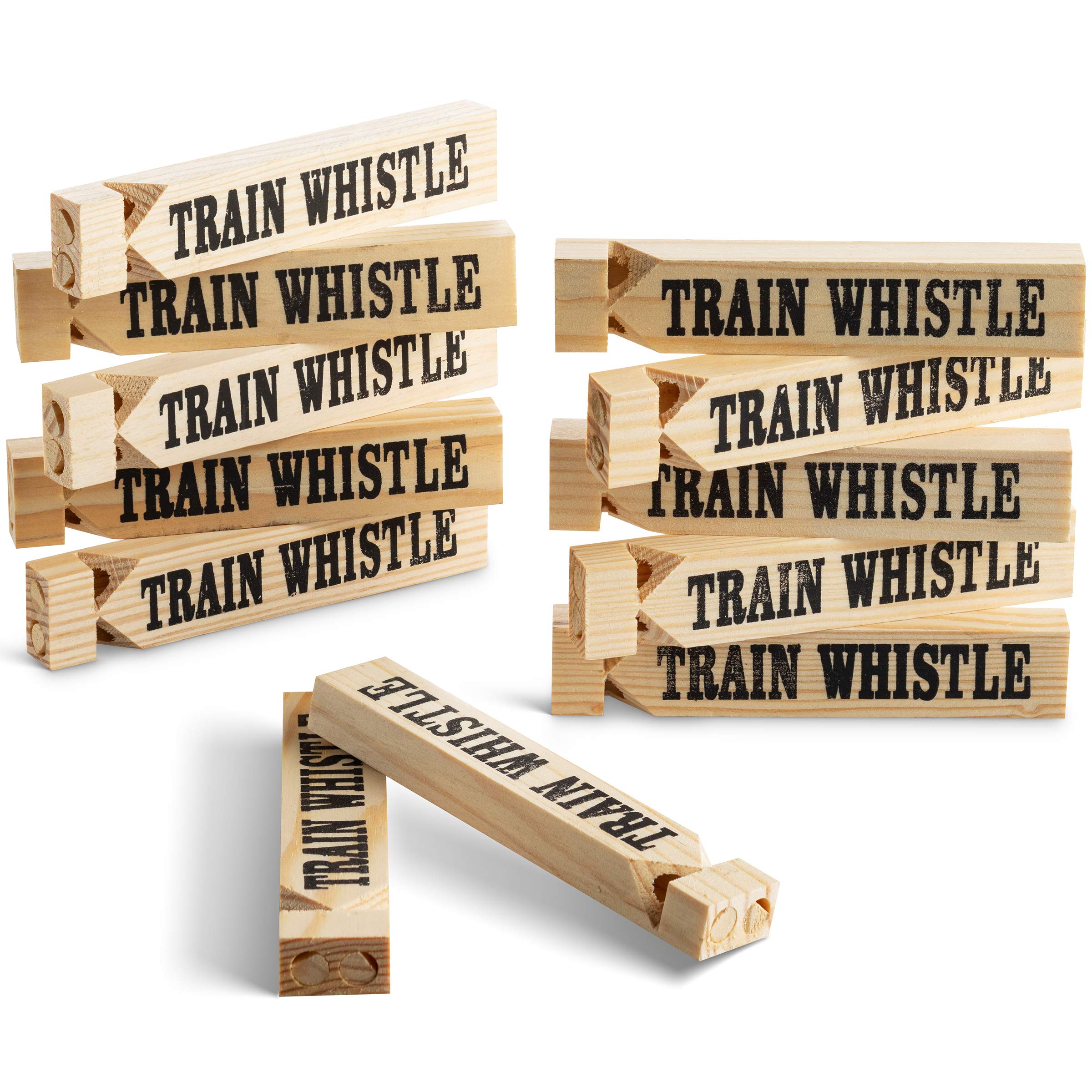 Foto 3 | Bedwina De Madera Con Silbato De Tren, Paquete De 12 Unidades, Para Regalos De Fiesta Para Niños - Venta Internacional.