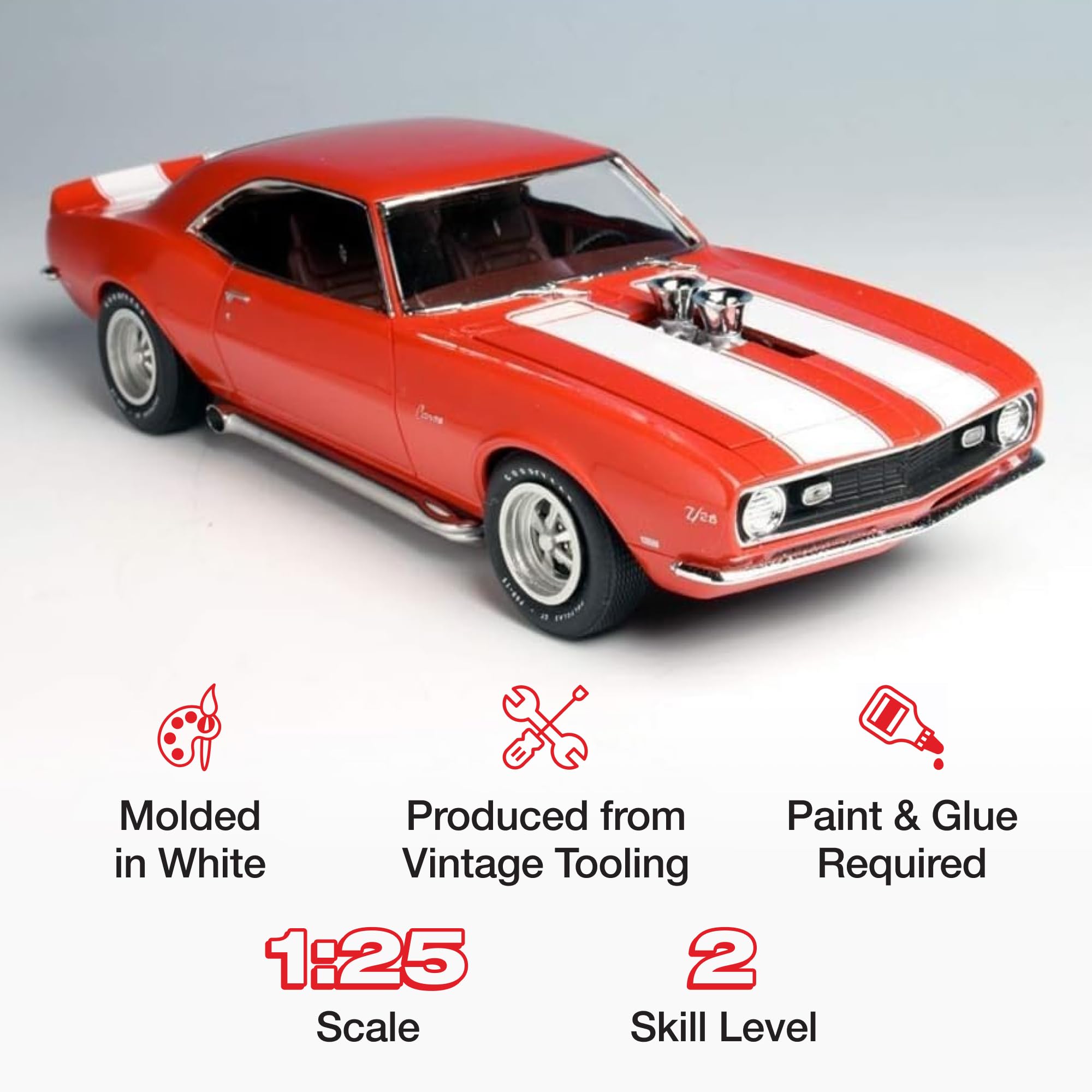 Foto 3 pulgar | Maqueta Amt 1968 Chevy Camaro Z/28 A Escala 1:25 - Venta Internacional.