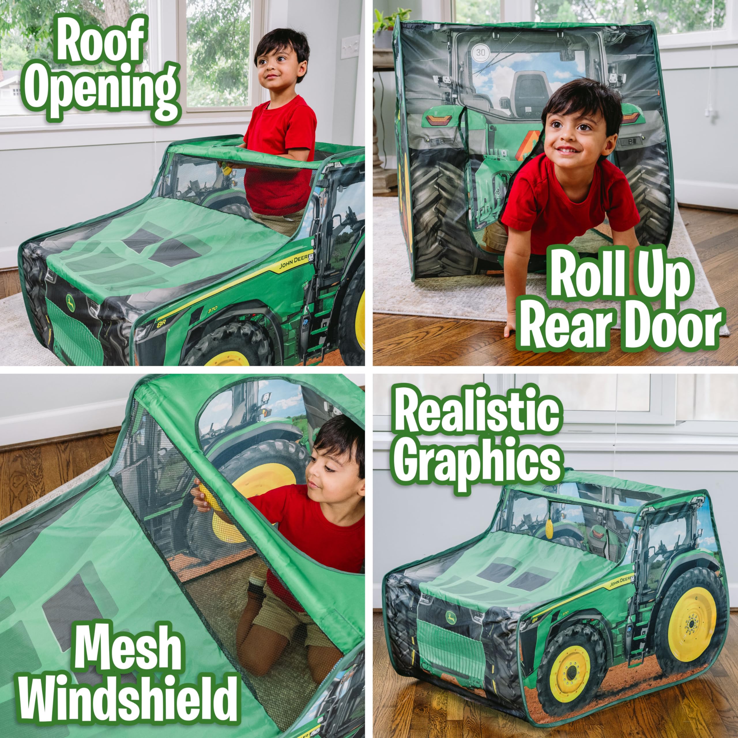 Foto 3 pulgar | Carpa De Juegos Plegable John Deere Tractor Para Niños Con Sonidos - Venta Internacional.
