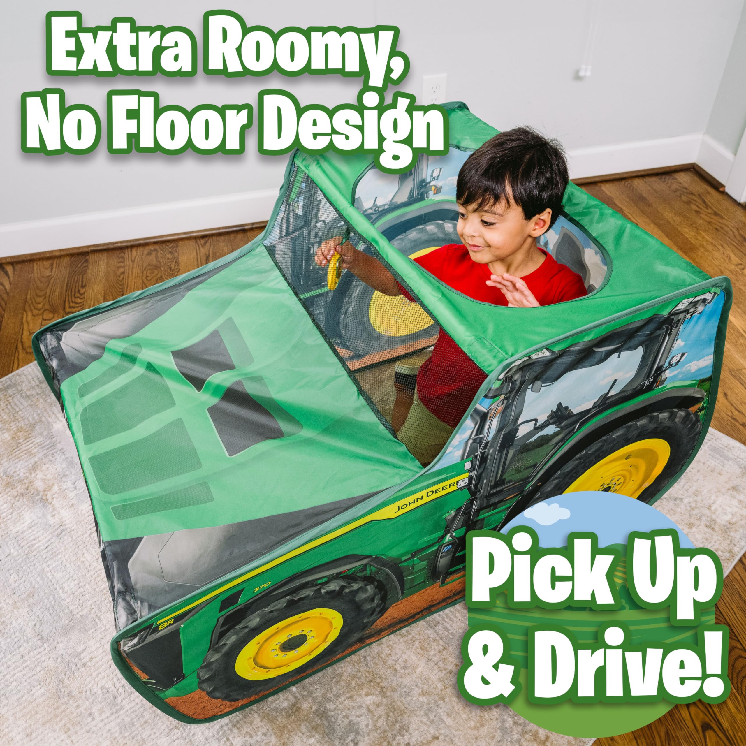 Foto 5 pulgar | Carpa De Juegos Plegable John Deere Tractor Para Niños Con Sonidos - Venta Internacional.