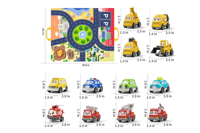 Foto 4 pulgar | 12 Coches De Juguete Para Bebés Con Tape