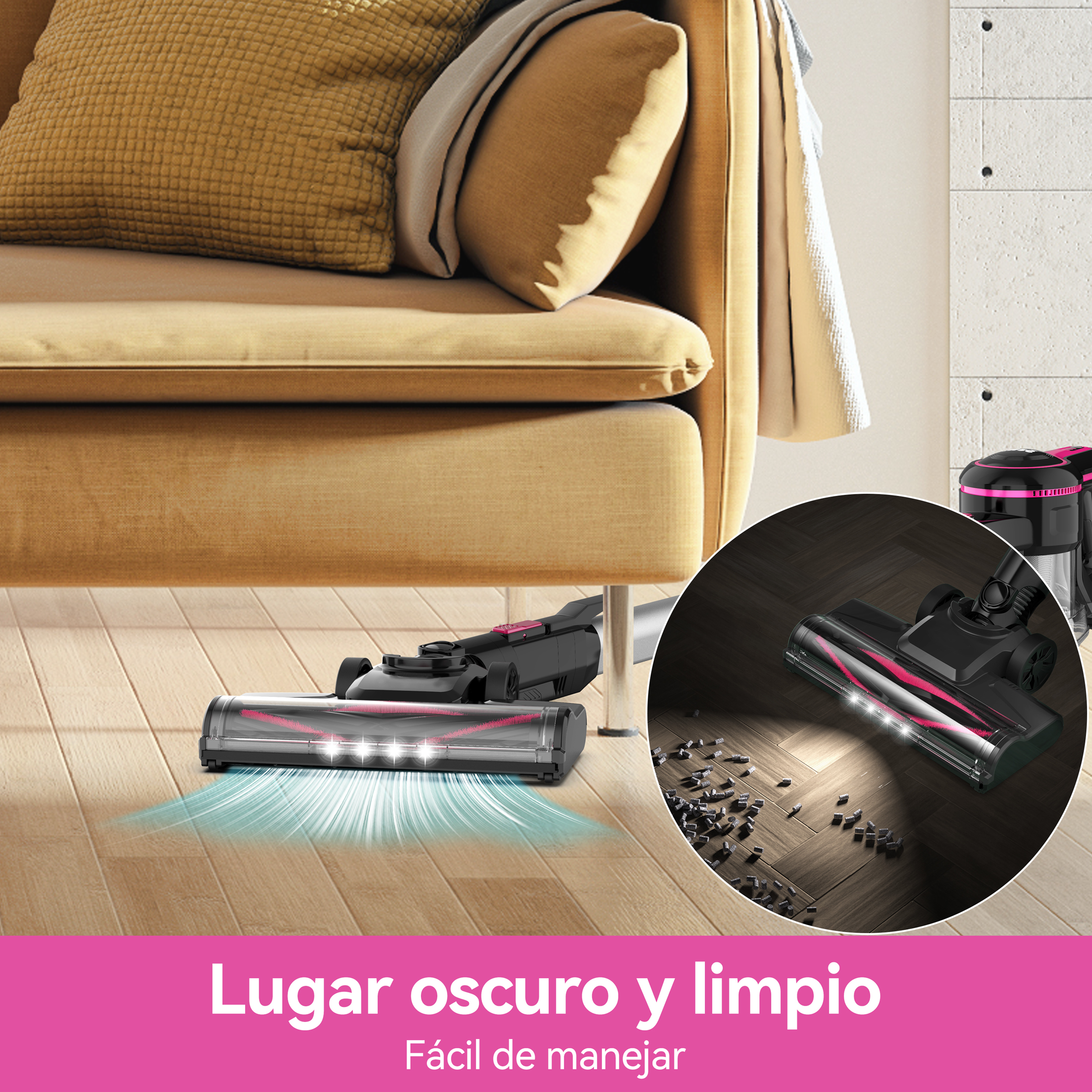 Foto 5 | Aspirador Inalámbrico Inse N520 6 En 1 180w 28kpa Rojo Rosa
