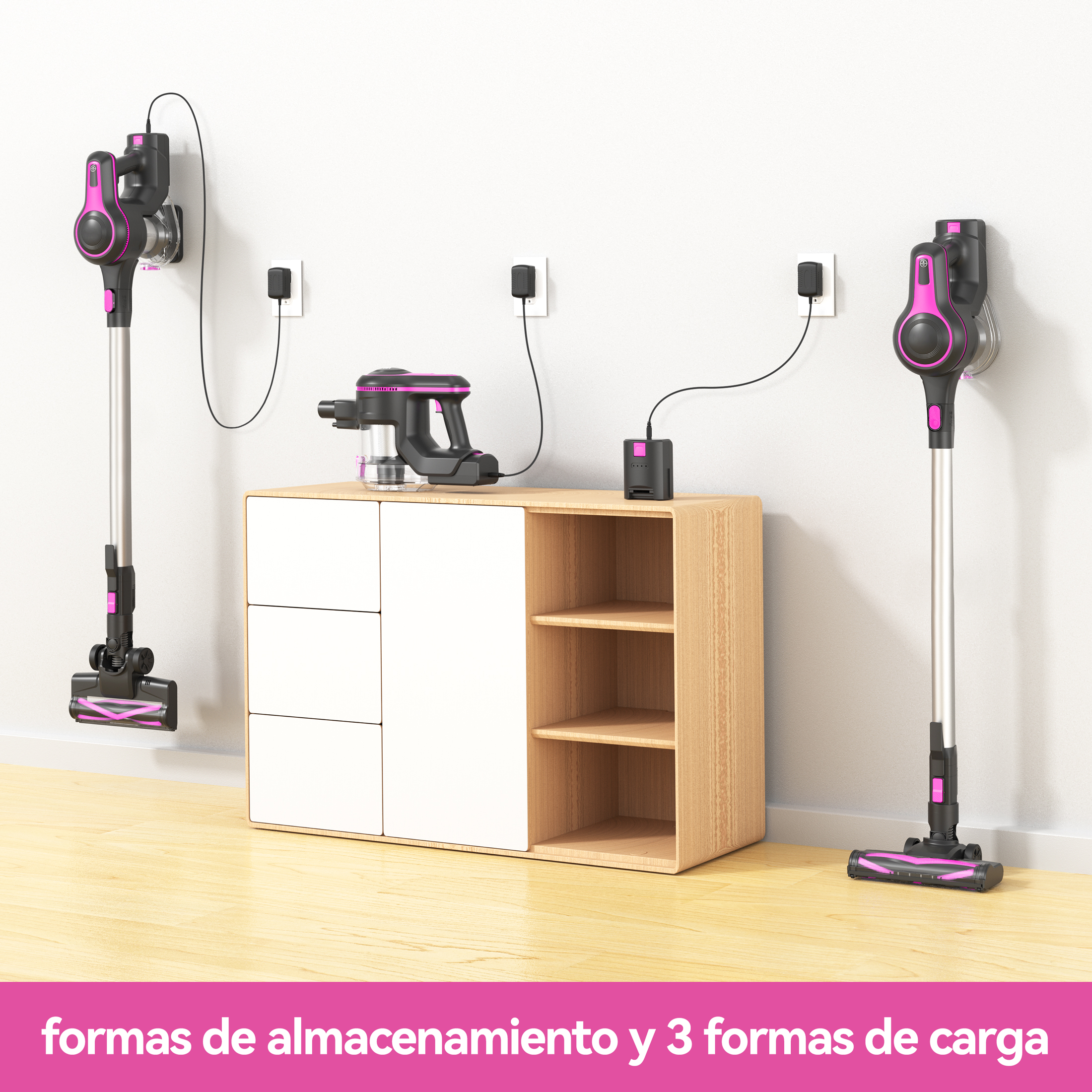 Foto 7 | Aspirador Inalámbrico Inse N520 6 En 1 180w 28kpa Rojo Rosa