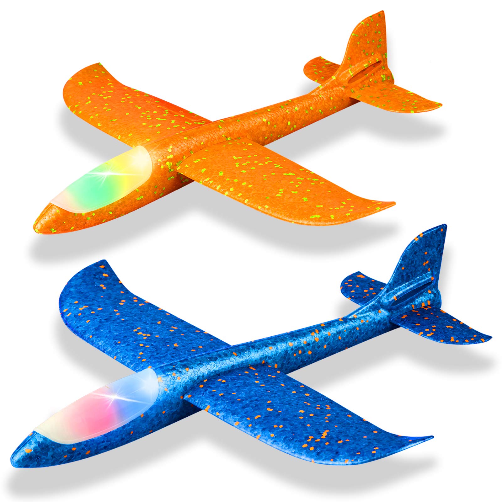 Venta Internacional - Paquete De 2 Luces Led Airplane Cuku De 44,45 Cm Para Lanzar Aviones De Espuma