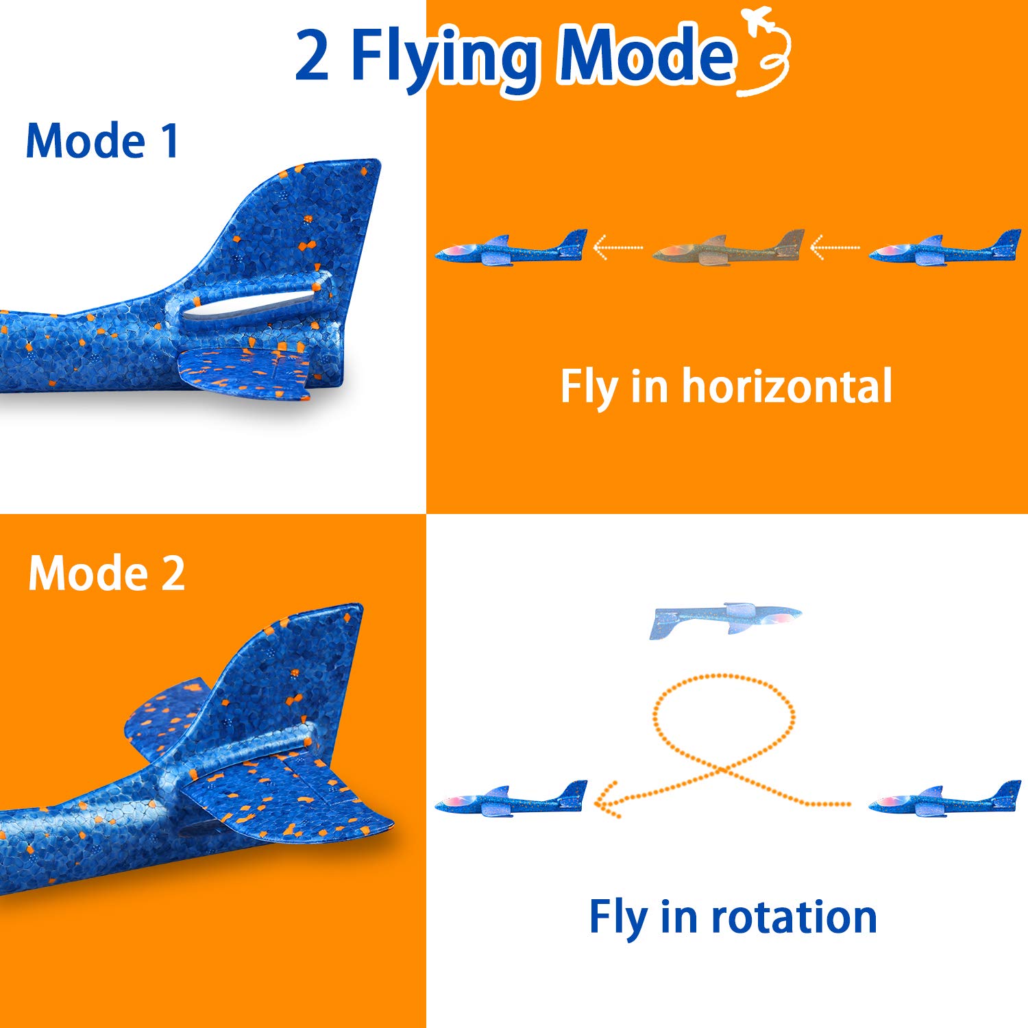 Foto 5 pulgar | Venta Internacional - Paquete De 2 Luces Led Airplane Cuku De 44,45 Cm Para Lanzar Aviones De Espuma