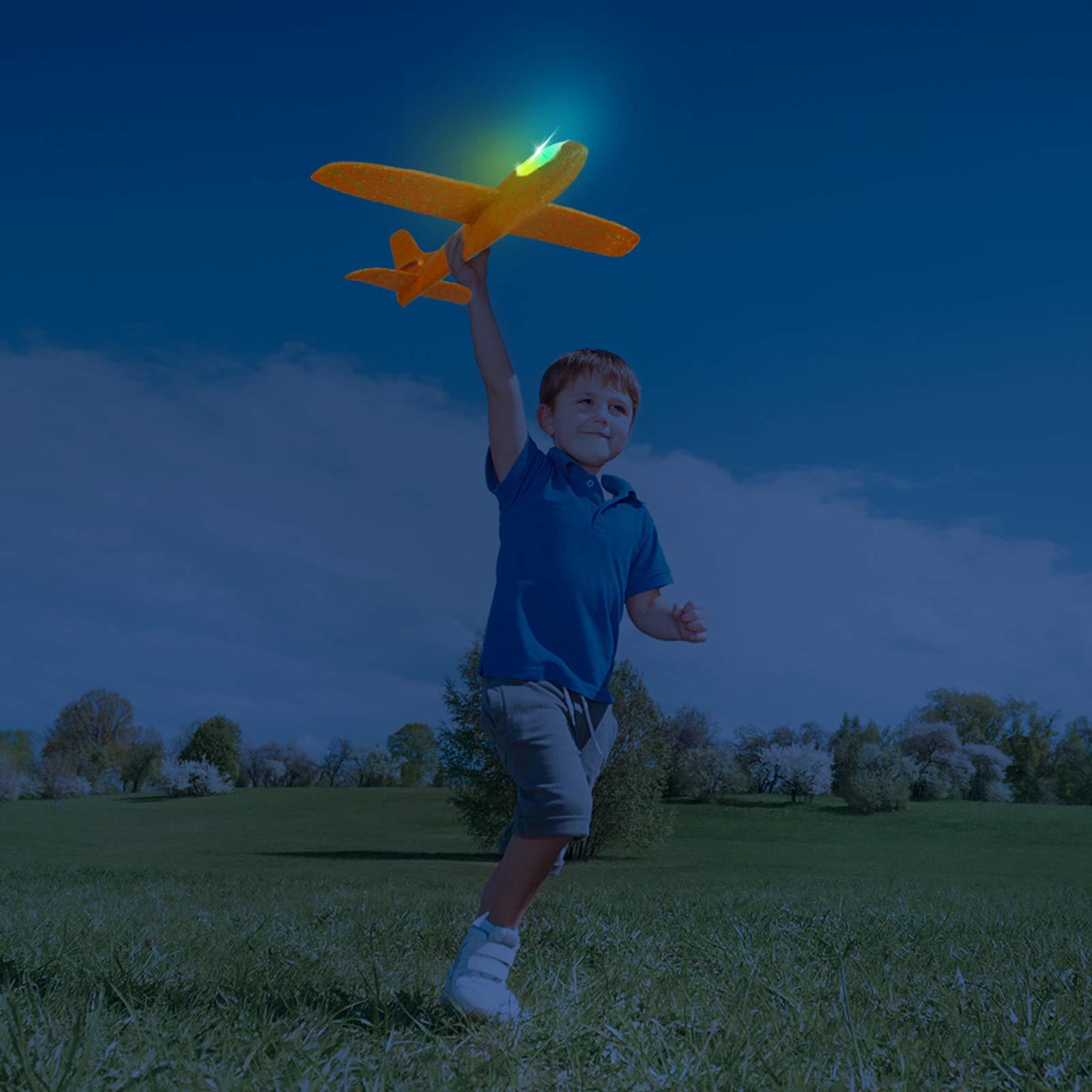 Foto 8 pulgar | Venta Internacional - Paquete De 2 Luces Led Airplane Cuku De 44,45 Cm Para Lanzar Aviones De Espuma