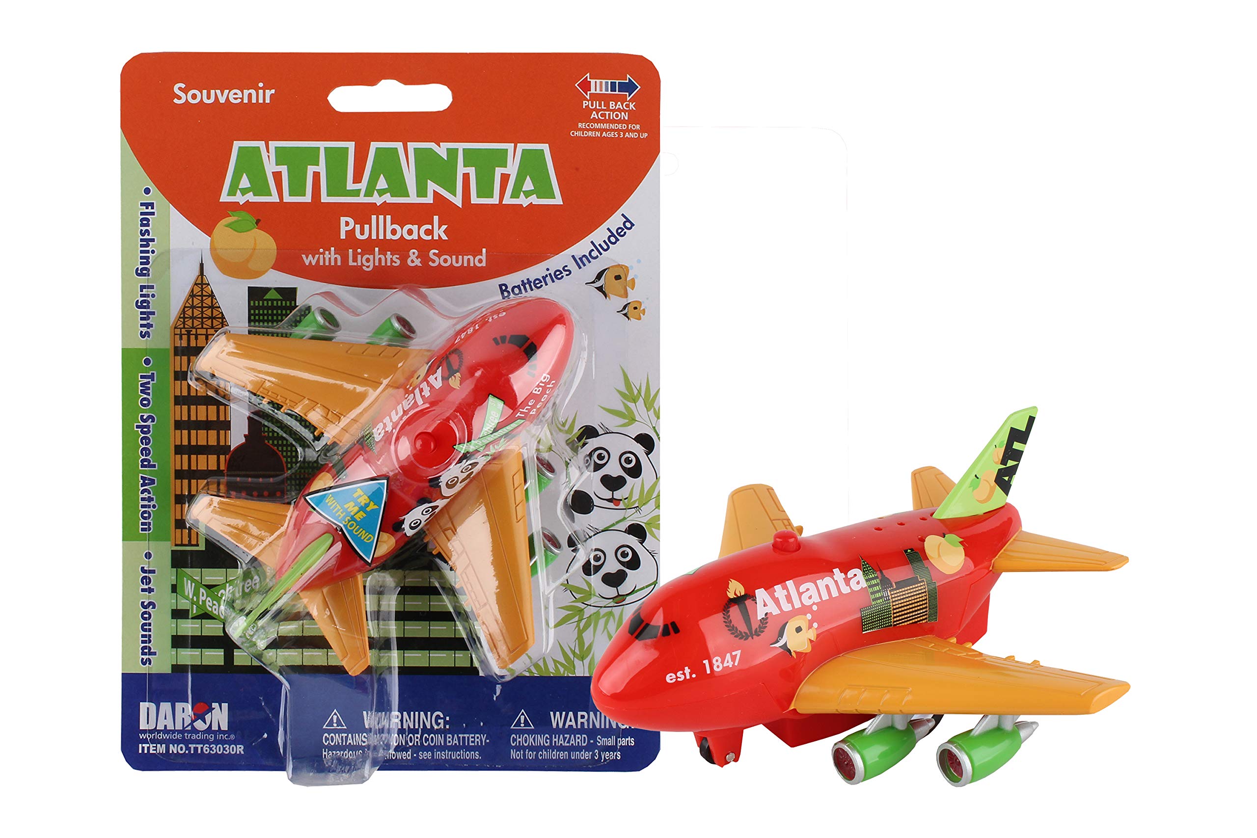 Toy Daron Atlanta Pullback Con Luces Y Sonidos Para Niños - Venta Internacional.