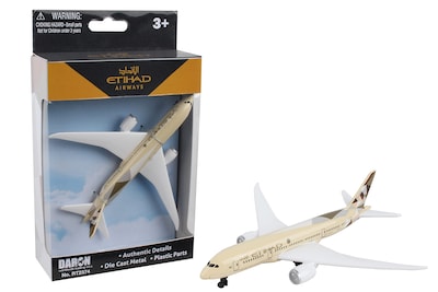 Foto 1 | Avión De Juguete Daron Etihad De Metal Fundido A Presión Con Plástico Durante Más De 3 Años - Venta Internacional.