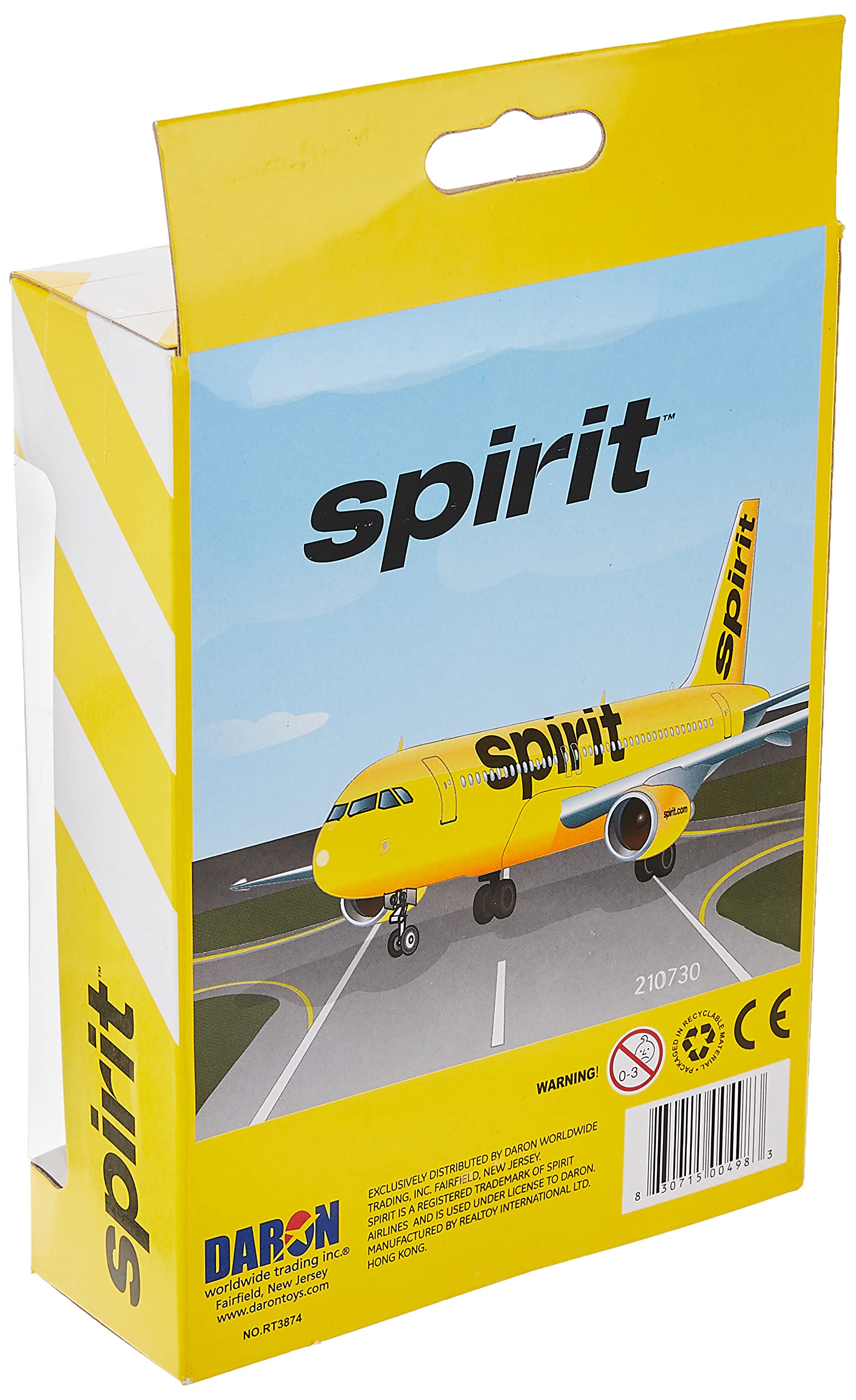 Foto 5 pulgar | Avión De Juguete Daron Spirit Airlines De Metal Fundido A Presión Para Niños De 3 Años O Más - Venta Internacional.