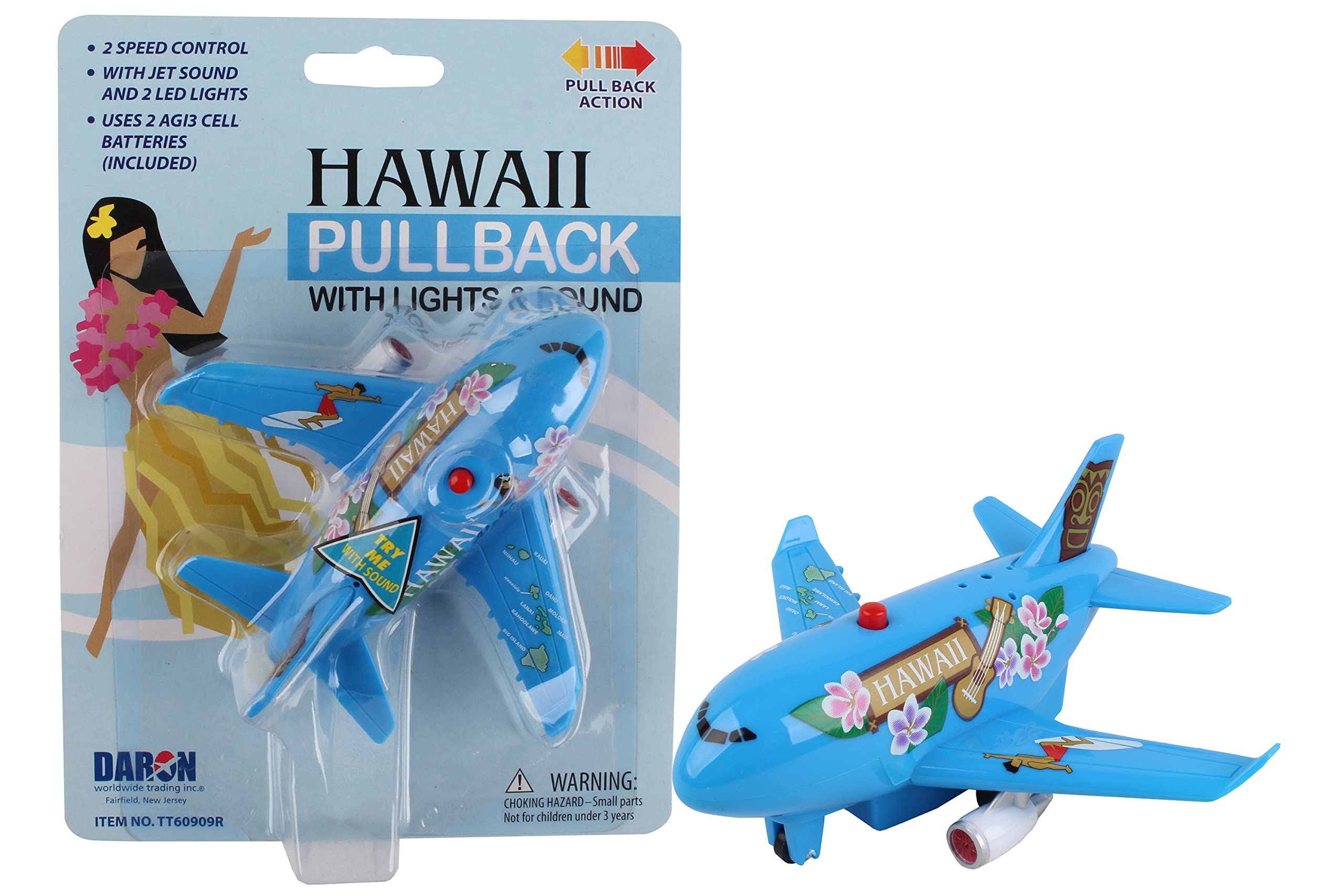 Foto 2 pulgar | Avión Retráctil Daron Hawaii Con Luz Y Sonido - Venta Internacional.