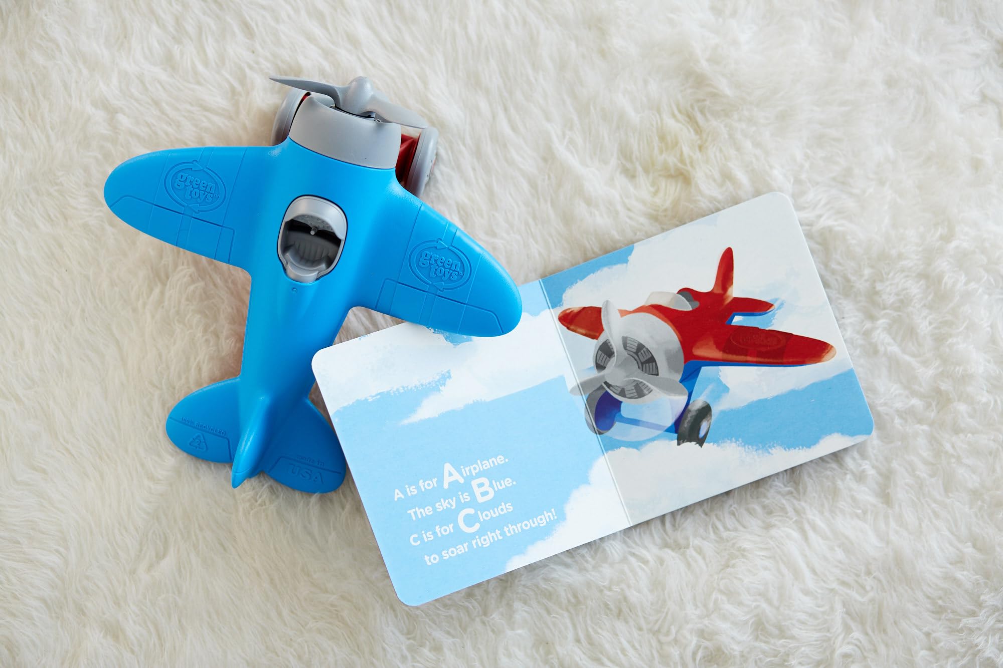 Foto 4 pulgar | Avion de Juguete Green Toys con Libro - Venta Internacional