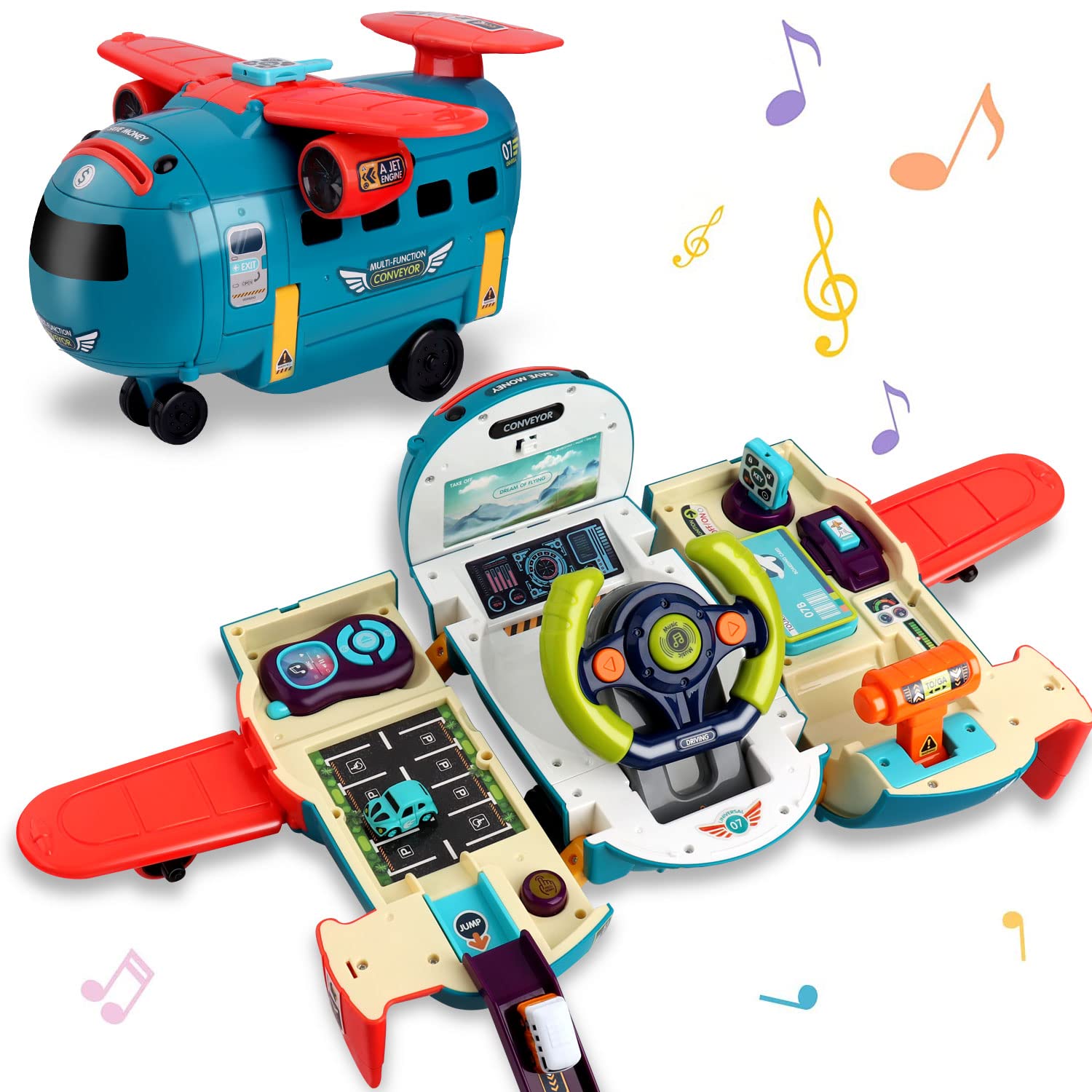 Avión De Juguete Dwi Dowellin Para Niños De 3 A 6 Años Con Sound Bl - Venta Internacional.