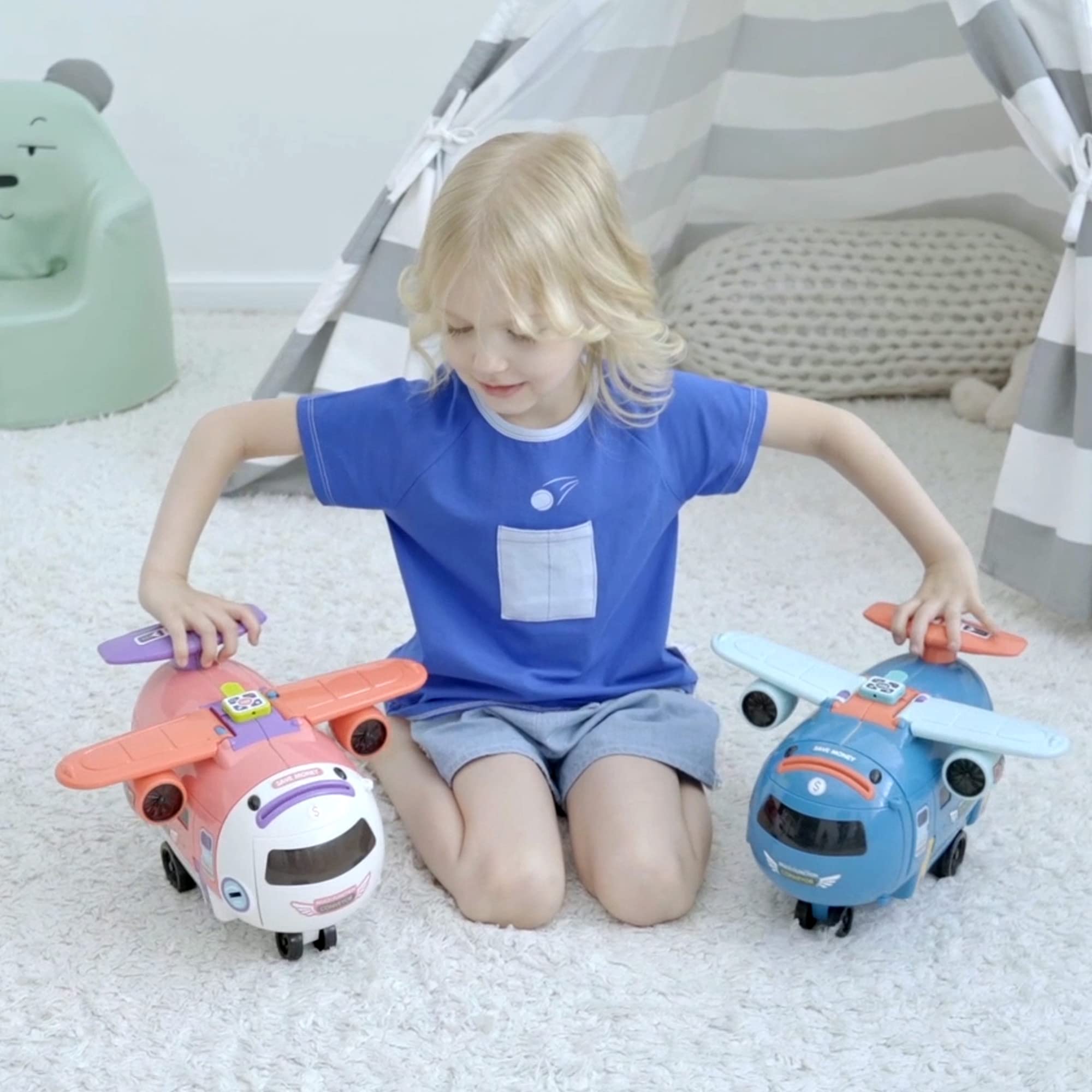 Foto 3 pulgar | Avión De Juguete Dwi Dowellin Para Niños De 3 A 6 Años Con Sound Bl - Venta Internacional.