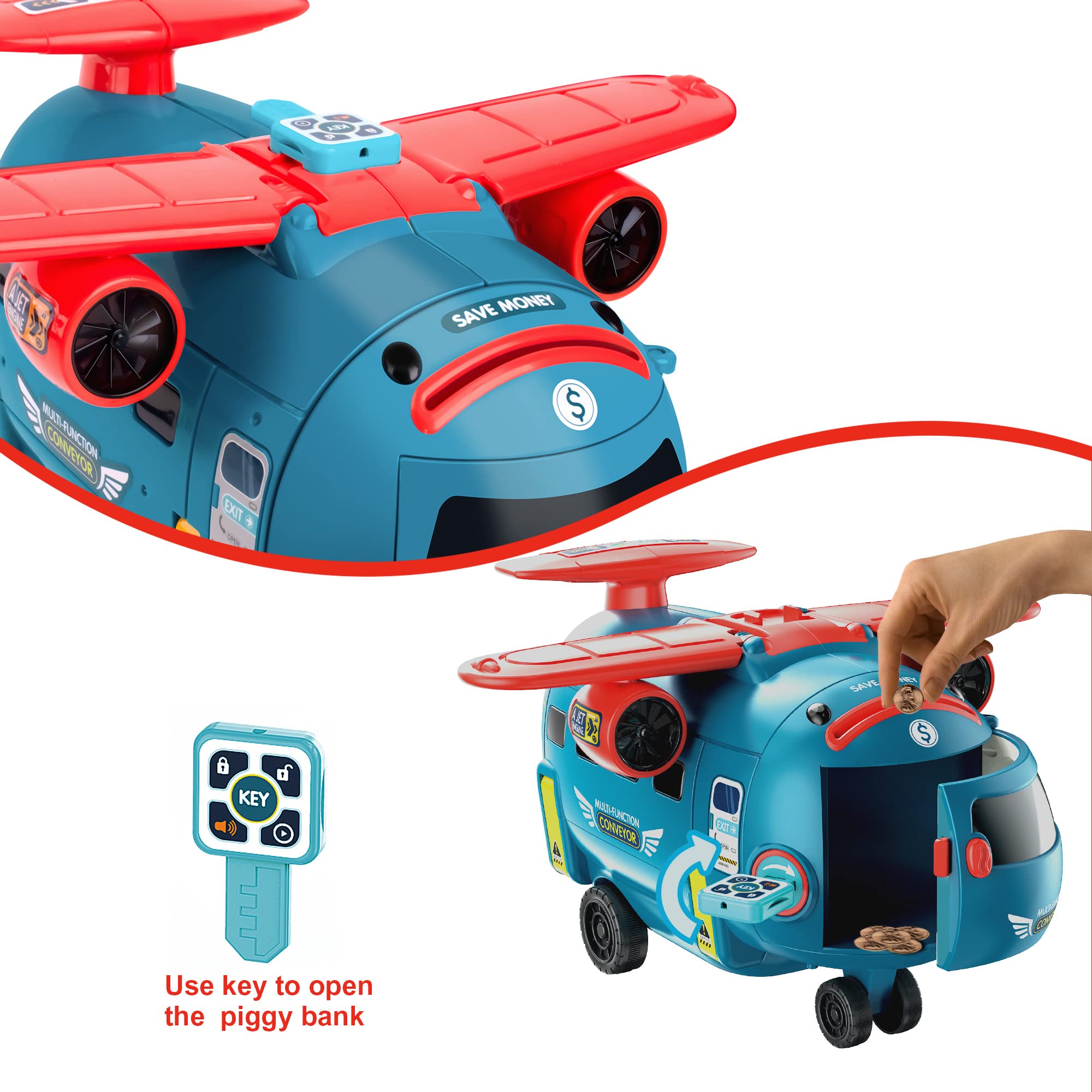 Foto 5 pulgar | Avión De Juguete Dwi Dowellin Para Niños De 3 A 6 Años Con Sound Bl - Venta Internacional.