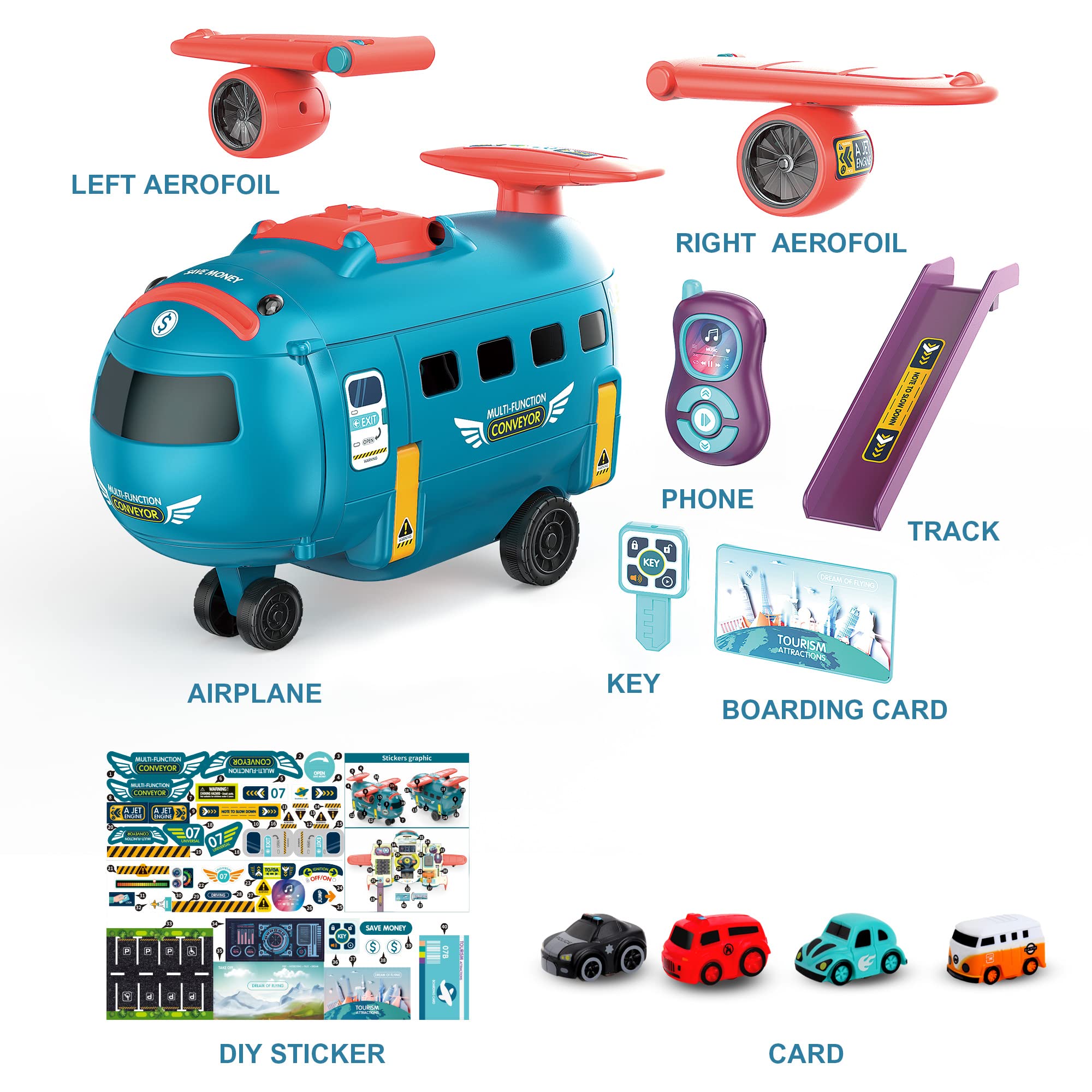 Foto 6 pulgar | Avión De Juguete Dwi Dowellin Para Niños De 3 A 6 Años Con Sound Bl - Venta Internacional.