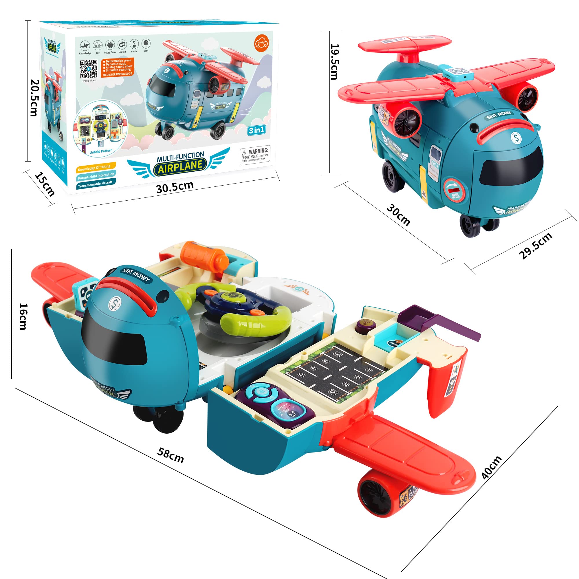 Foto 7 pulgar | Avión De Juguete Dwi Dowellin Para Niños De 3 A 6 Años Con Sound Bl - Venta Internacional.