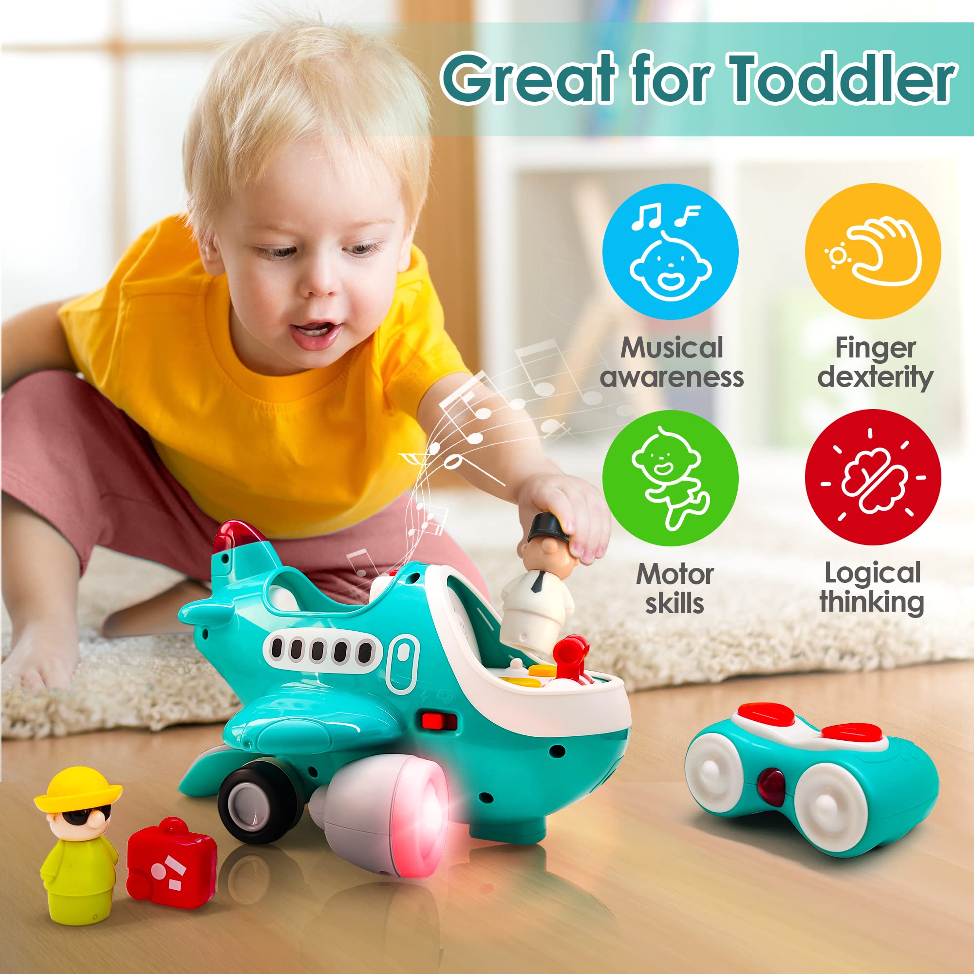 Foto 3 pulgar | Avión de Juguete con Control Remoto iPlay iLearn para Niño de 2 Años - Venta Internacional