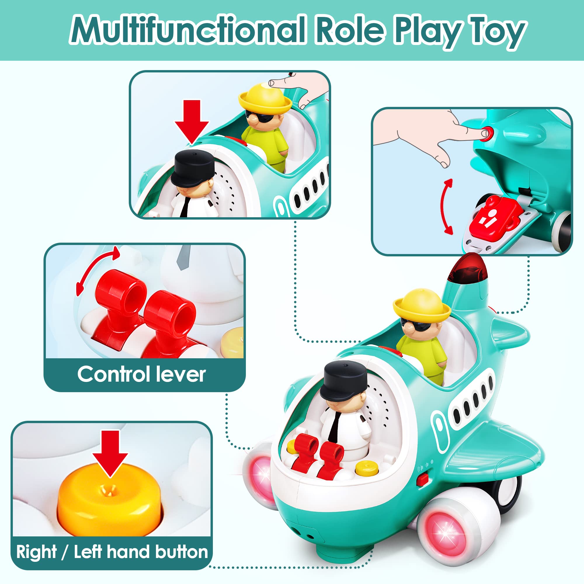 Foto 6 pulgar | Avión de Juguete con Control Remoto iPlay iLearn para Niño de 2 Años - Venta Internacional