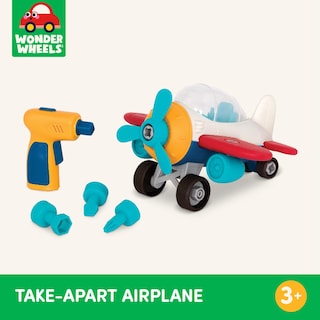 Foto 4 | Avión De Juguete Battat Wonder Con Ruedas Desmontables Con Taladro Durante Más De 3 Años - Venta Internacional.