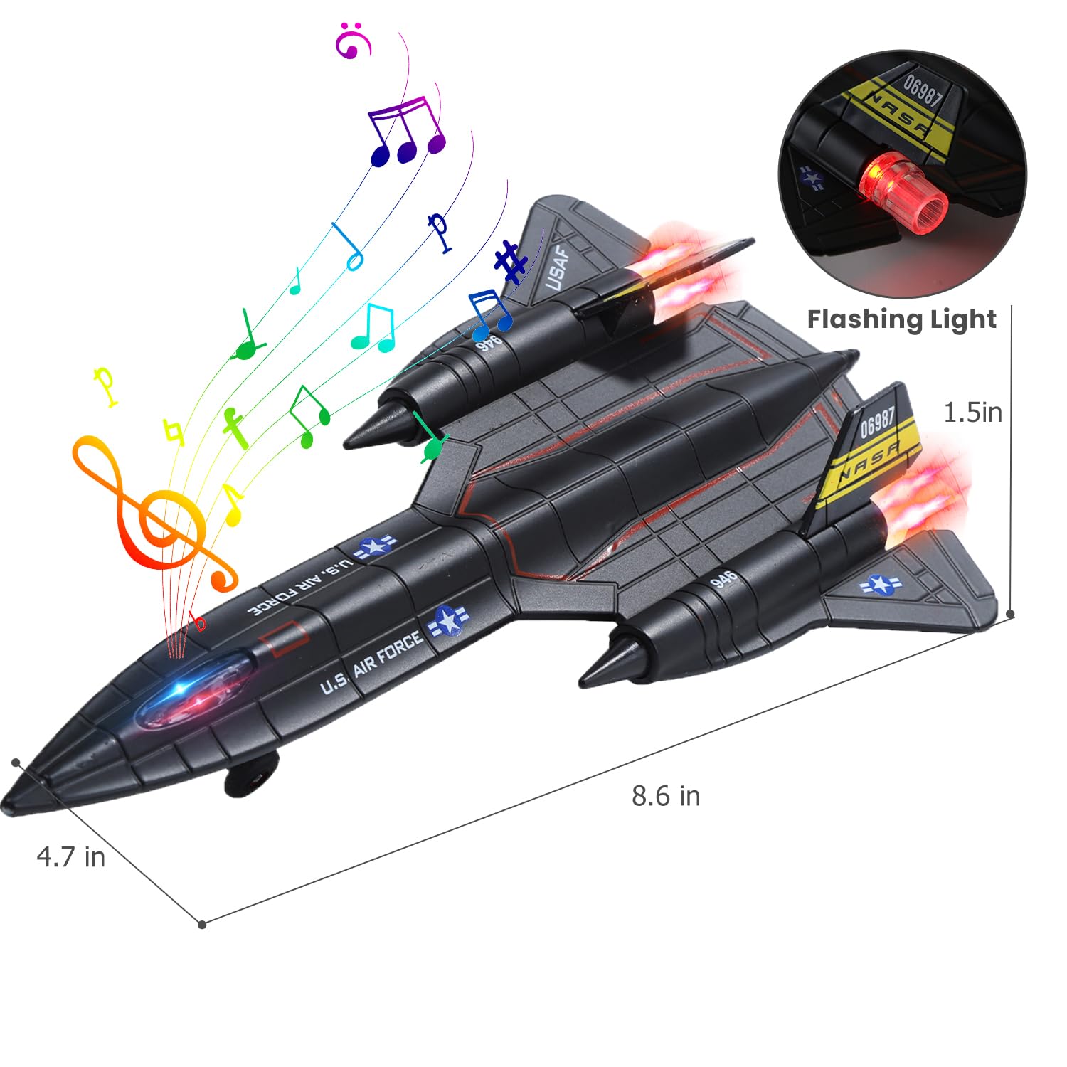 Foto 5 pulgar | Avión De Juguete Holyfun Double Metal Fighter Army Con Sonido Y Luz - Venta Internacional.
