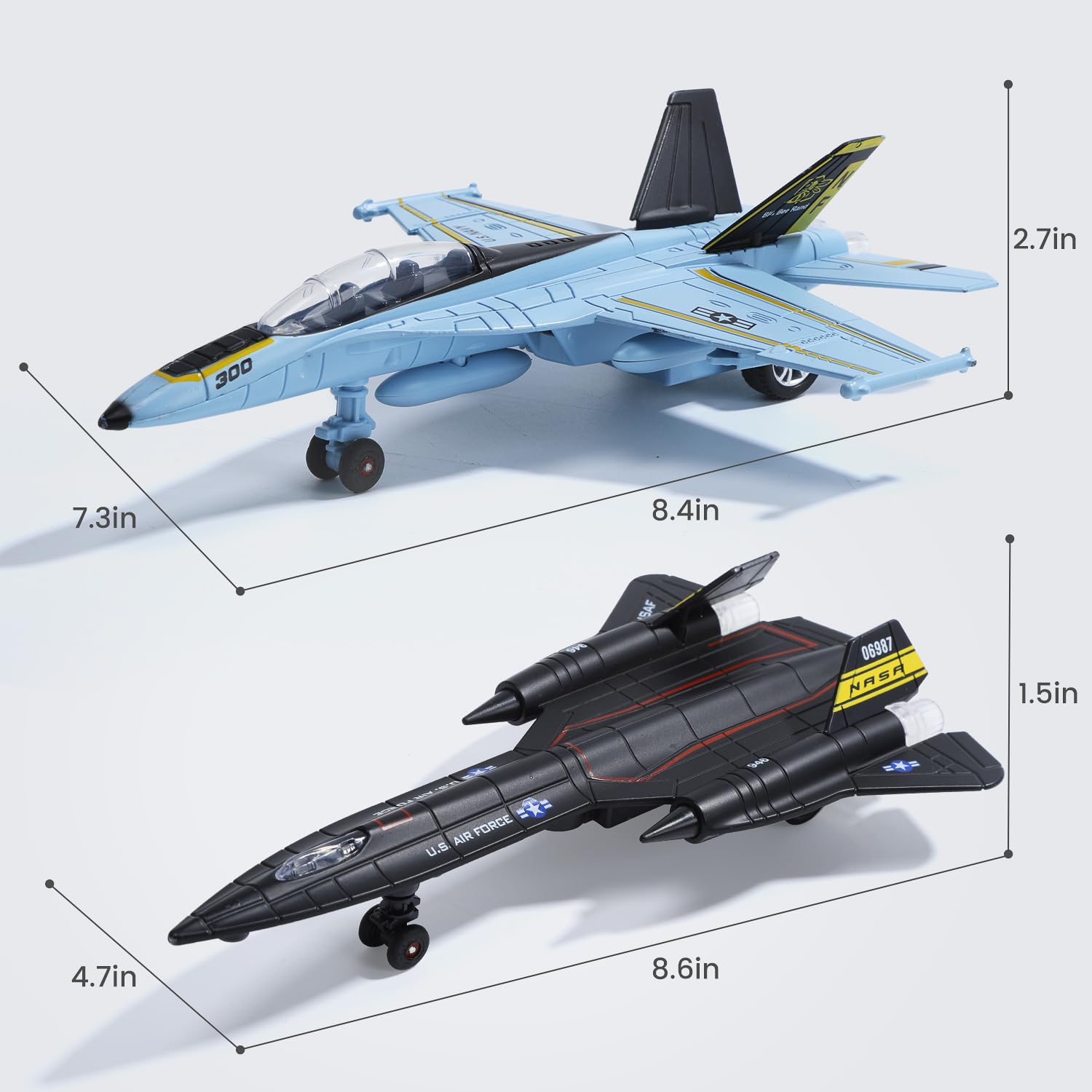 Foto 7 | Avión De Juguete Holyfun Double Metal Fighter Army Con Sonido Y Luz - Venta Internacional.
