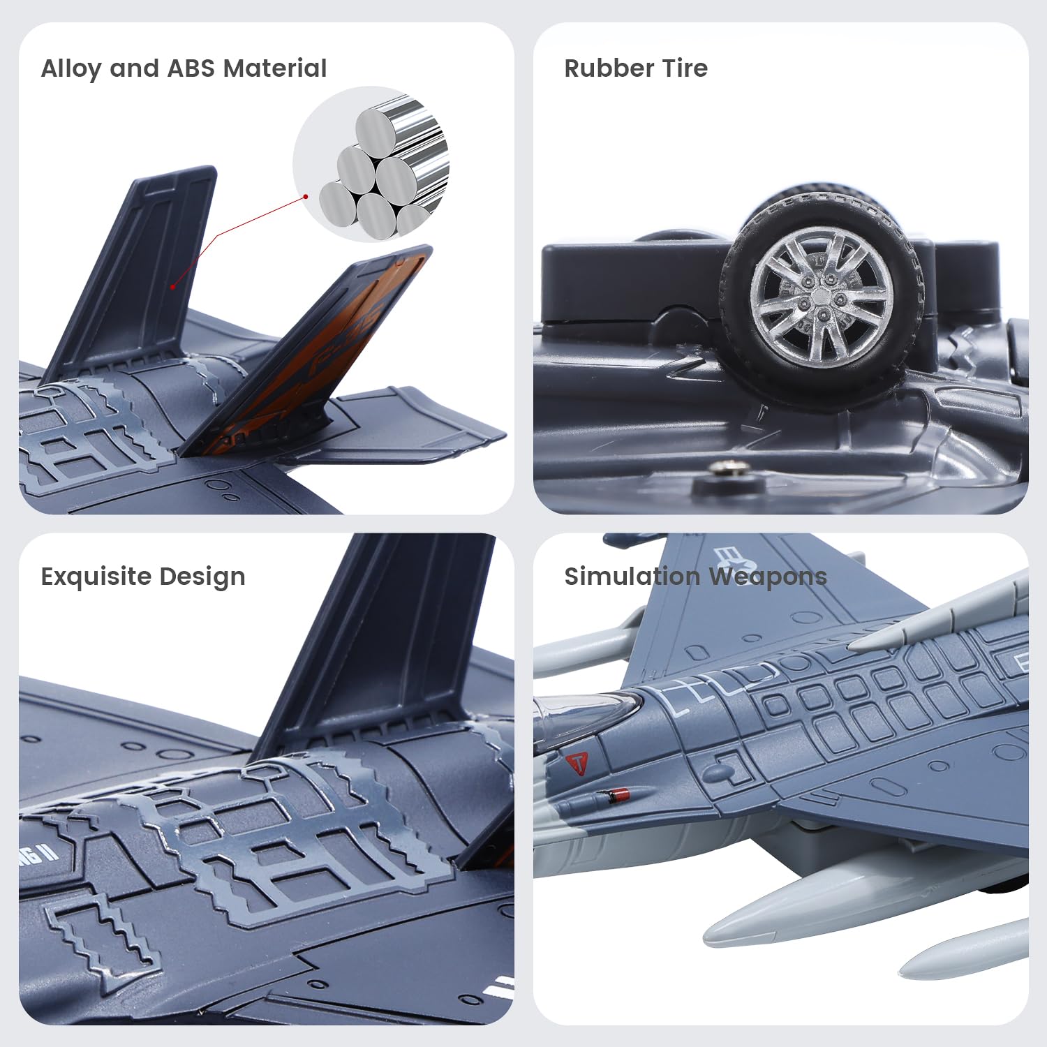Foto 4 pulgar | Avión De Juguete Holyfun Double Metal Fighter Army Con Sonido Y Luz - Venta Internacional.