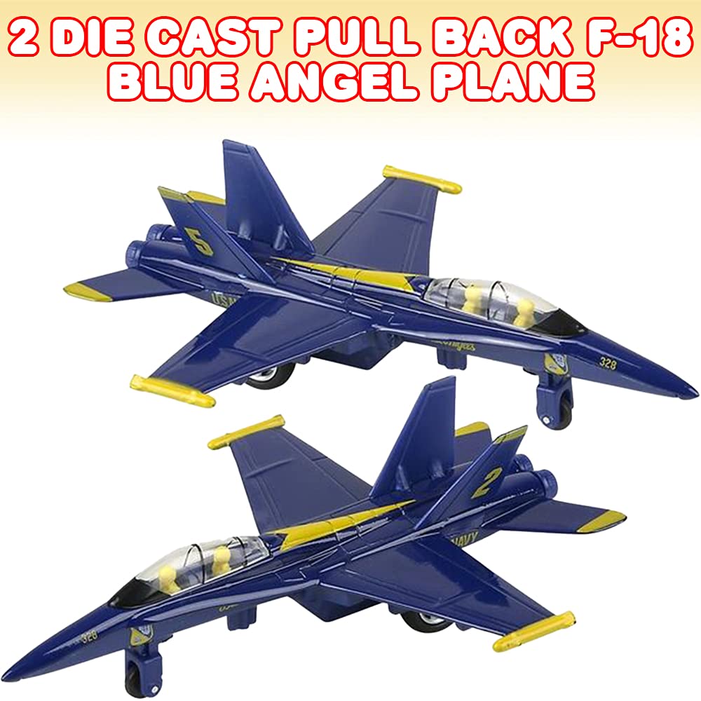 Foto 3 pulgar | Avión De Combate Fundido A Presión Jet Artcreativity F-18 Blue Angel Con Retroceso - Venta Internacional.