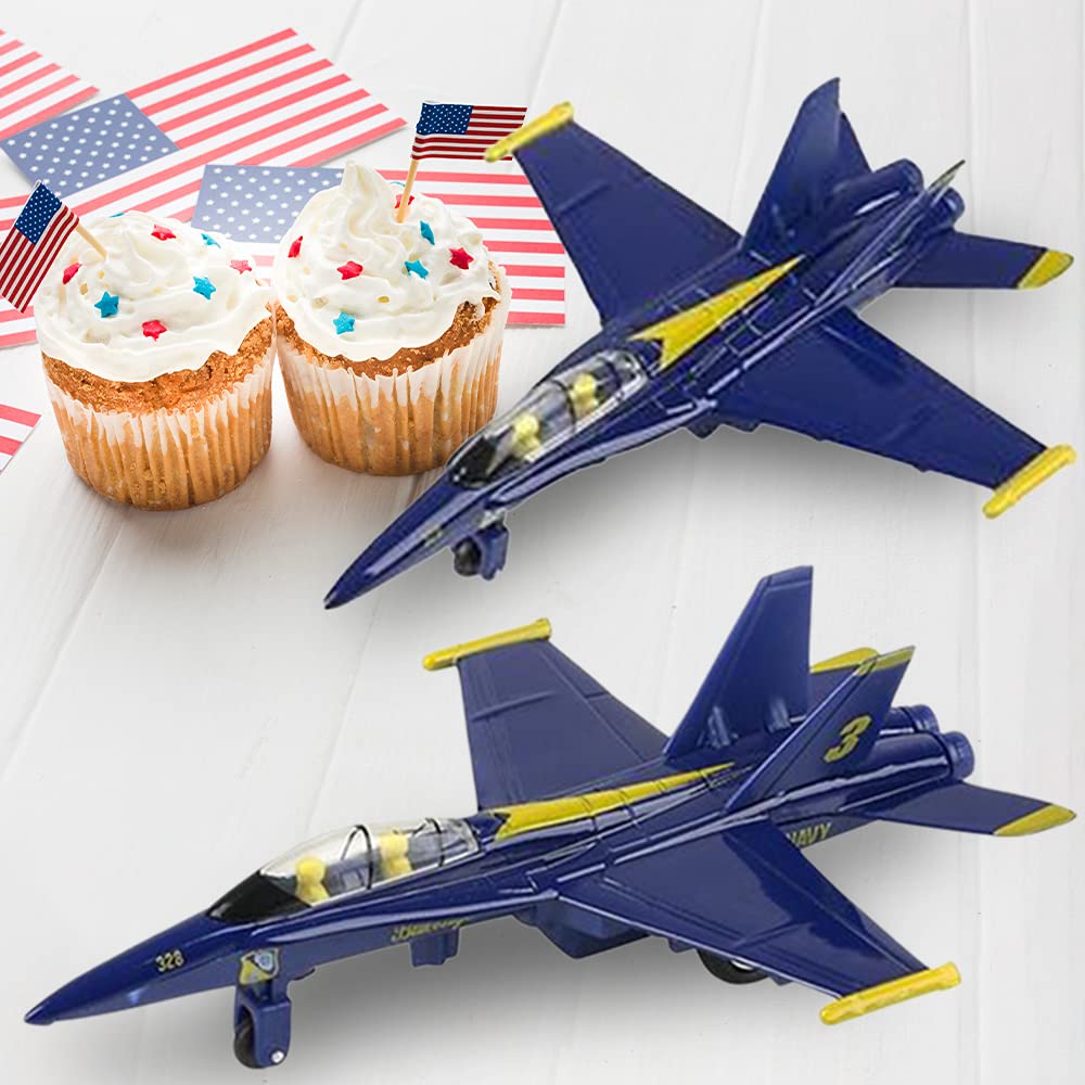 Foto 8 pulgar | Avión De Combate Fundido A Presión Jet Artcreativity F-18 Blue Angel Con Retroceso - Venta Internacional.