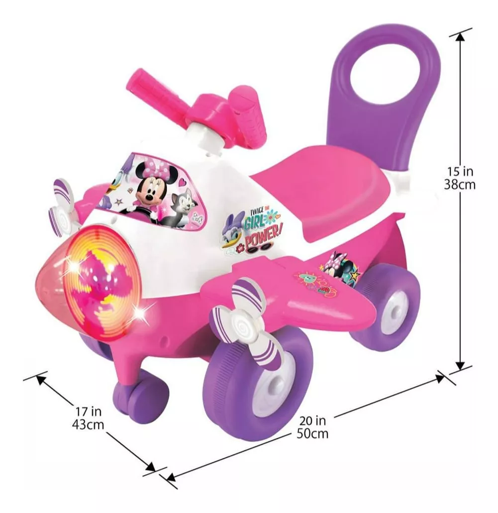 Foto 3 pulgar | Avion Montable Infantil Minnie Mouse Con Luz Y Sonido