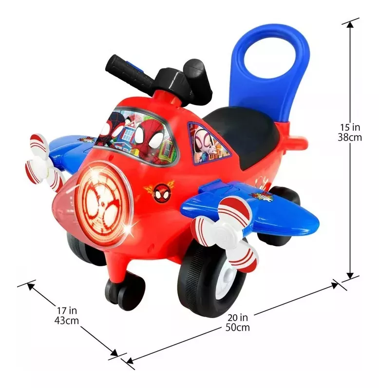 Foto 4 pulgar | Avión Montable Kiddieland Disney Junior Marvel Hombre Araña