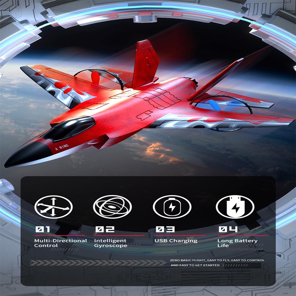 Foto 6 pulgar | Planeador Rc Plane F-35 Jet Con Control Remoto, 2,4 Ghz, 2 Canales - Venta Internacional.