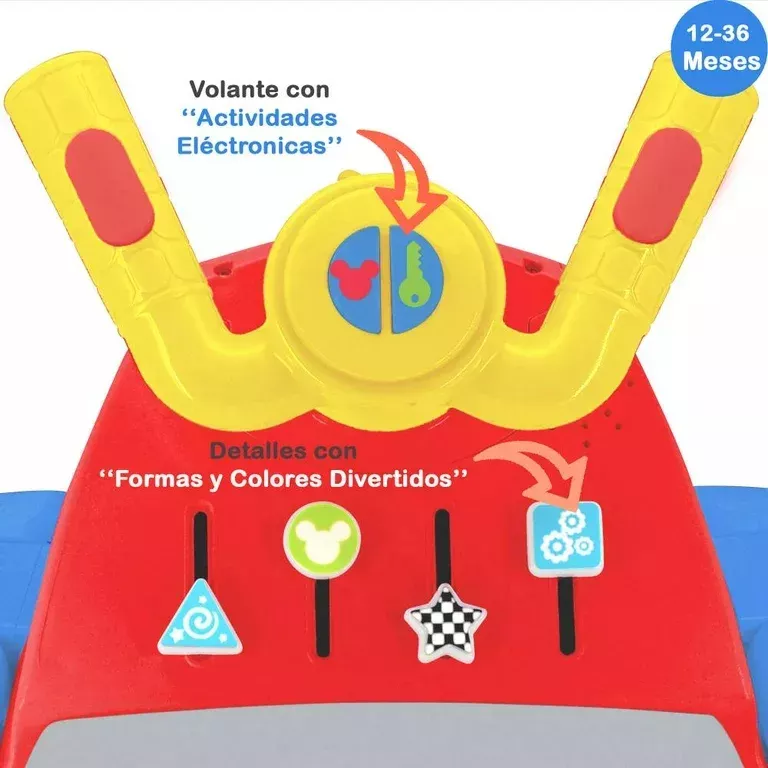 Foto 5 pulgar | Carrito Avion Montable Infantil Mickey Con Luz Y Sonido