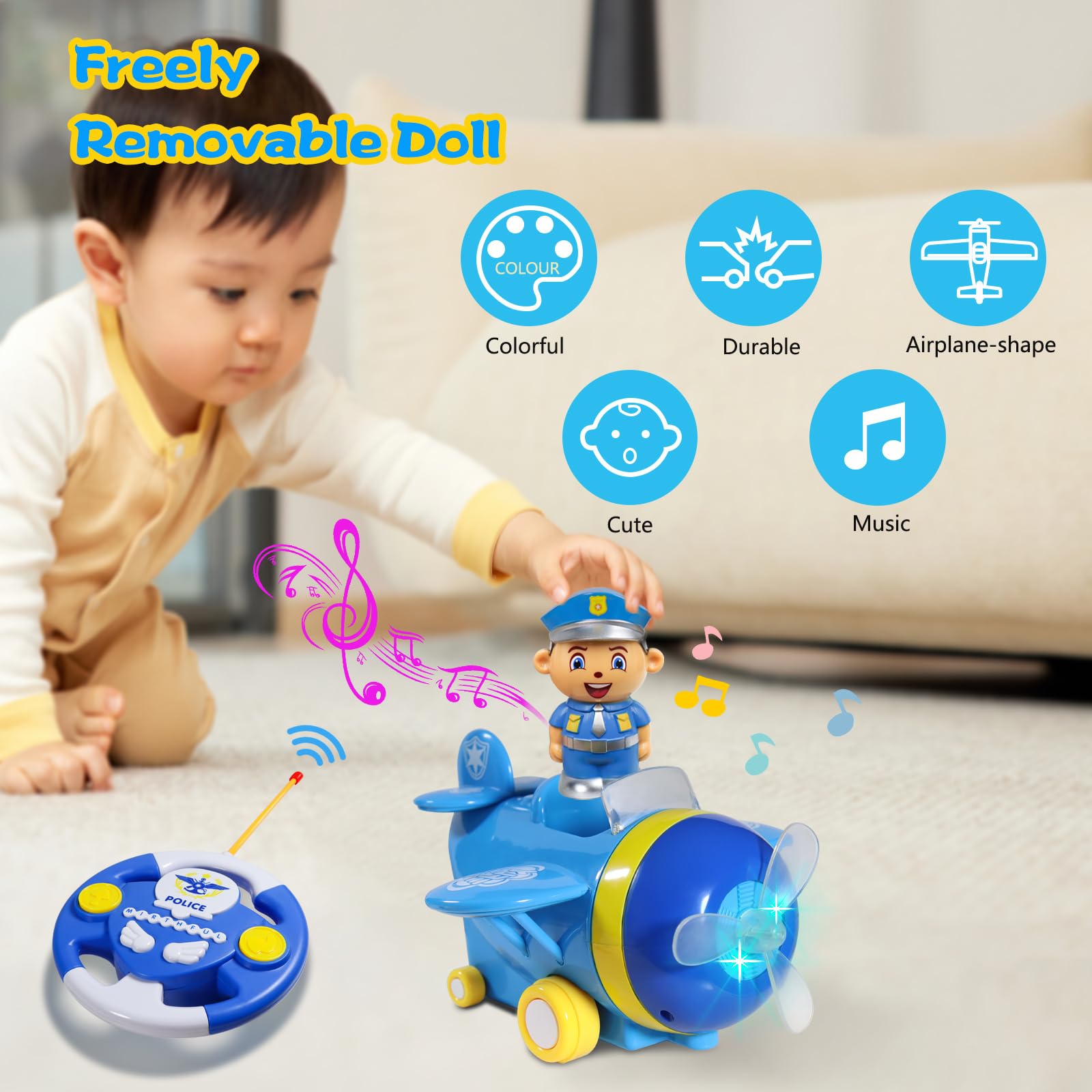 Foto 3 pulgar | Avión Teledirigido Hdoit Para Niños Pequeños De 3 A 12 Años - Venta Internacional.