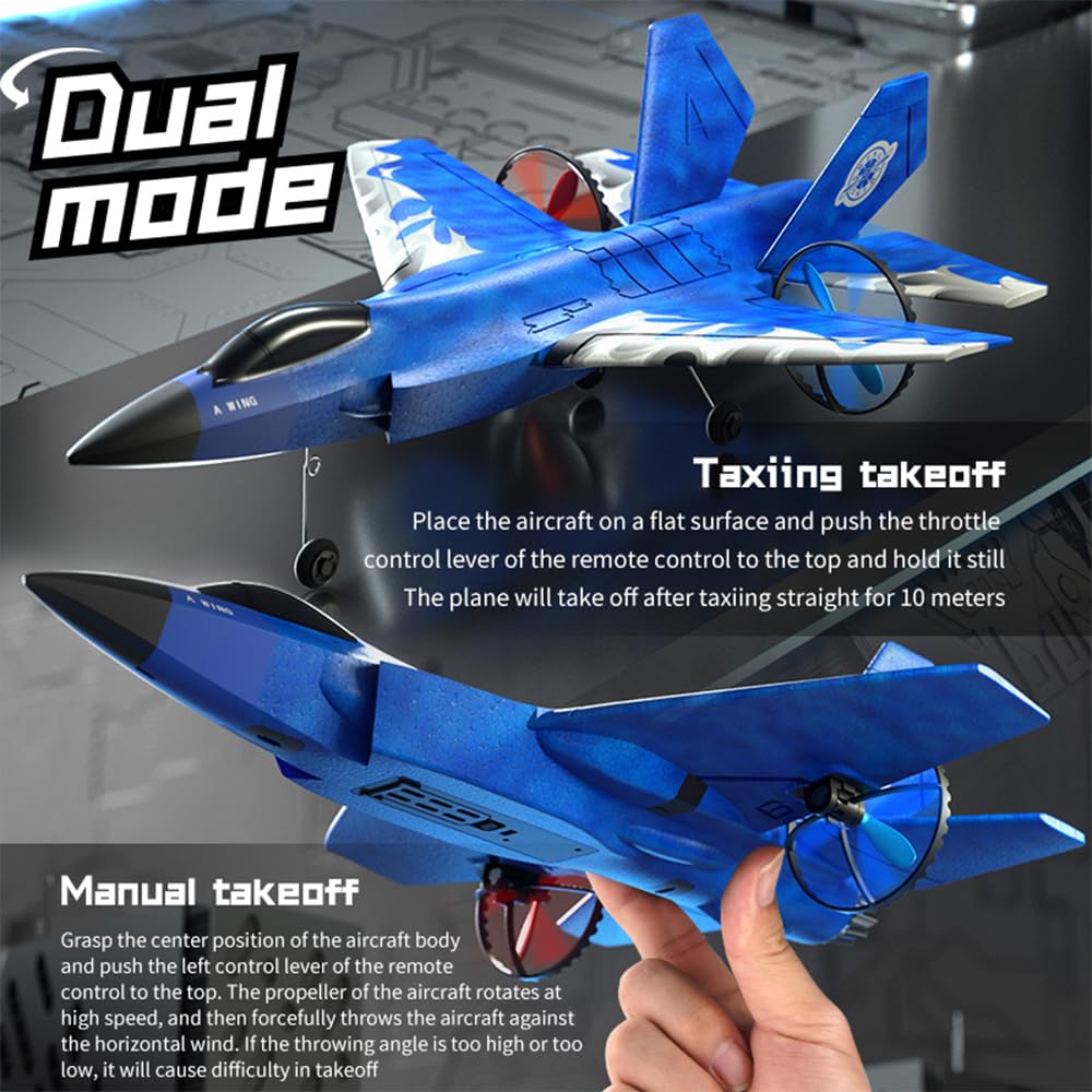 Foto 5 pulgar | Planeador Rc Plane F-35 Jet Con Control Remoto, 2,4 Ghz, 2 Canales - Venta Internacional.