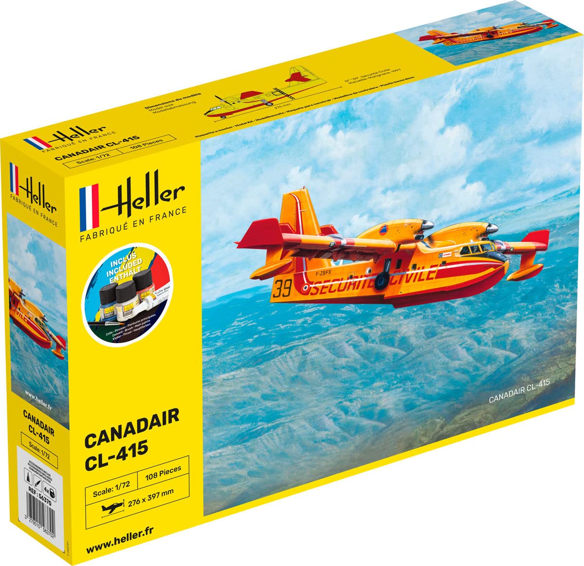 Foto 2 pulgar | Maqueta Heller Canadair Cl-415 Escala 1/72 108 Piezas - Venta Internacional.