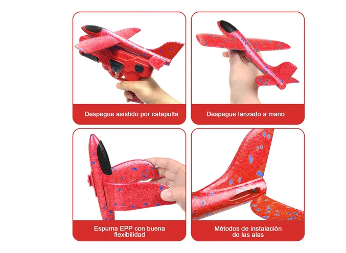 Foto 4 pulgar | Lanzador De Avión Catapulta, Avión De Juguete Para Niños