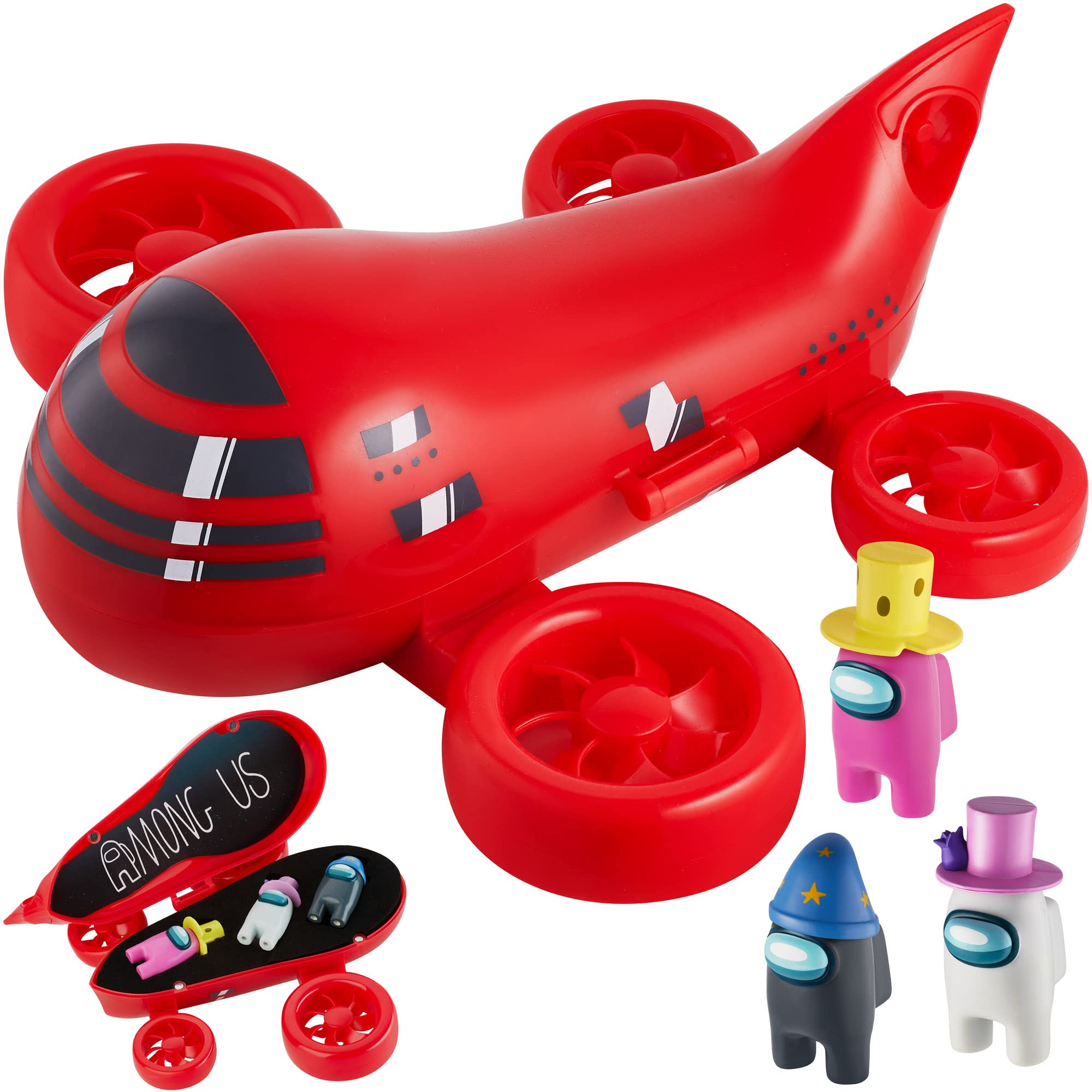 Set de Juguetes P.M.I. Among Us Red Airship y 3 Objetos Coleccionables - Venta Internacional