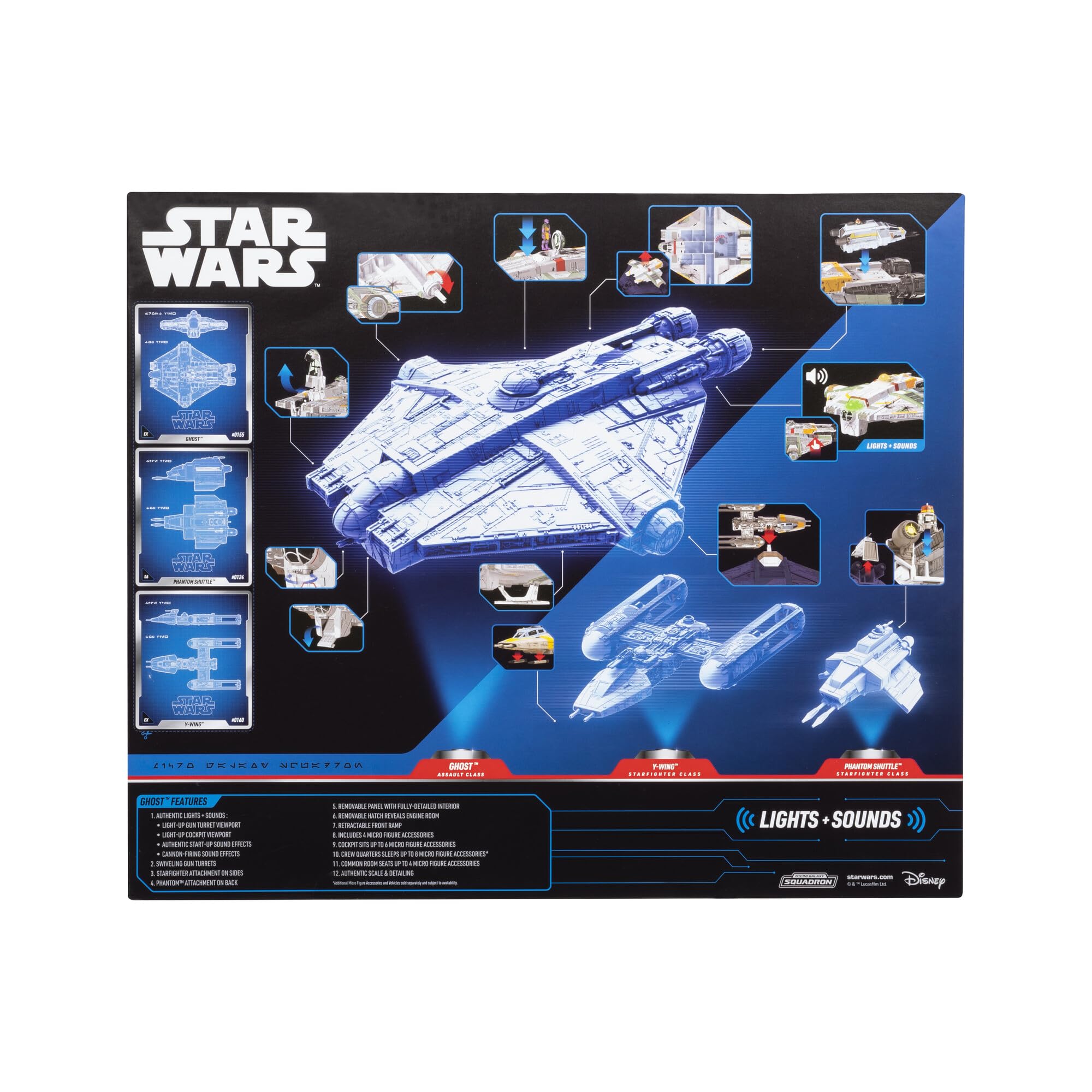 Foto 4 pulgar | Toy Jazwares Star Wars Micro Galaxy Squadron Ghost Con Acc - Venta Internacional.